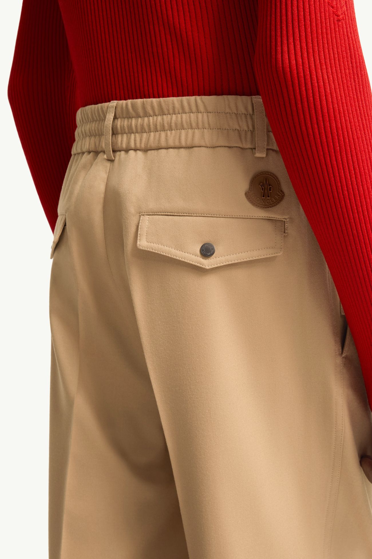 Tailored Trousers Men Beige Moncler 5