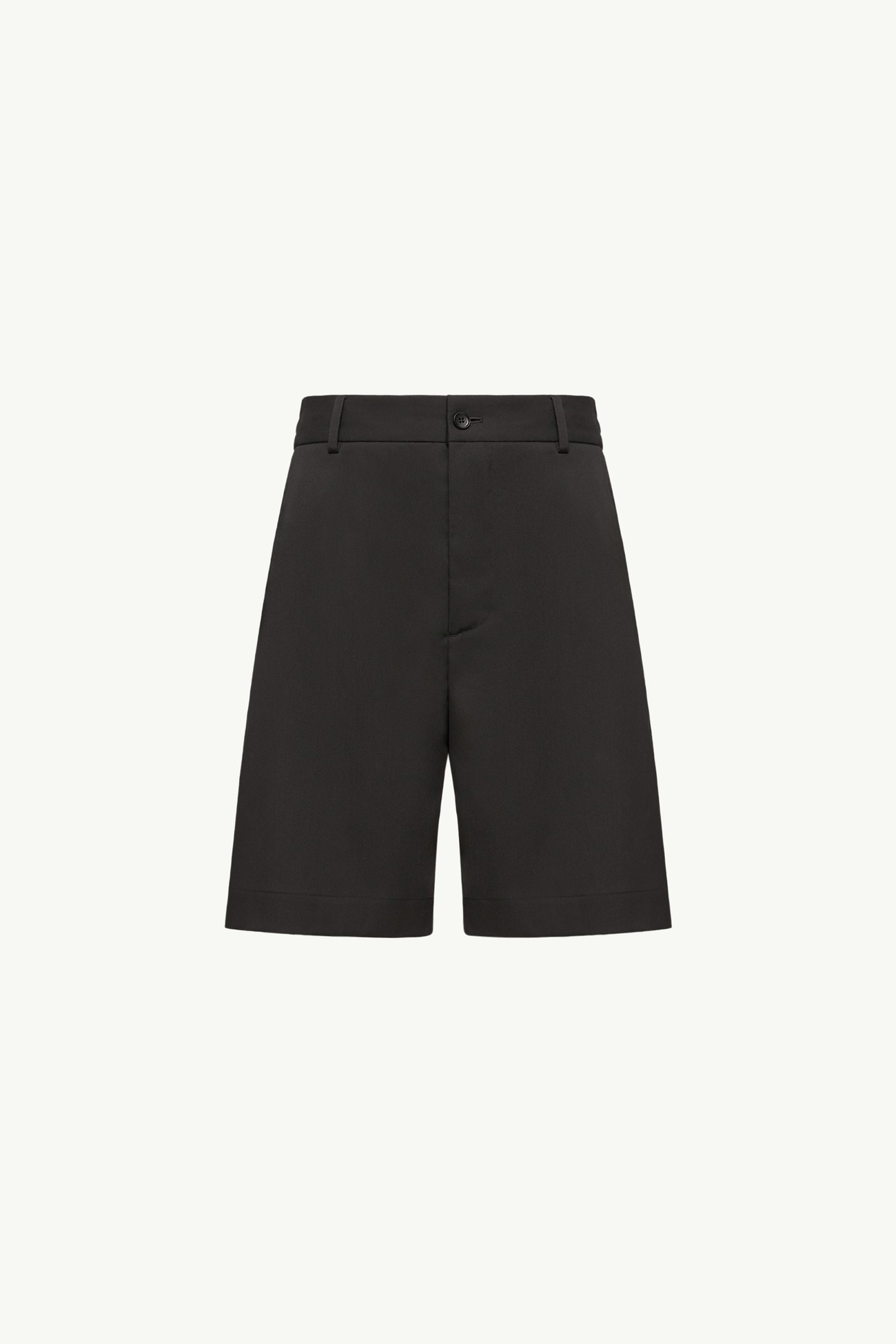 Shorts tipo bermuda de gabardina de mezcla de lana Hombre Negro Moncler 2