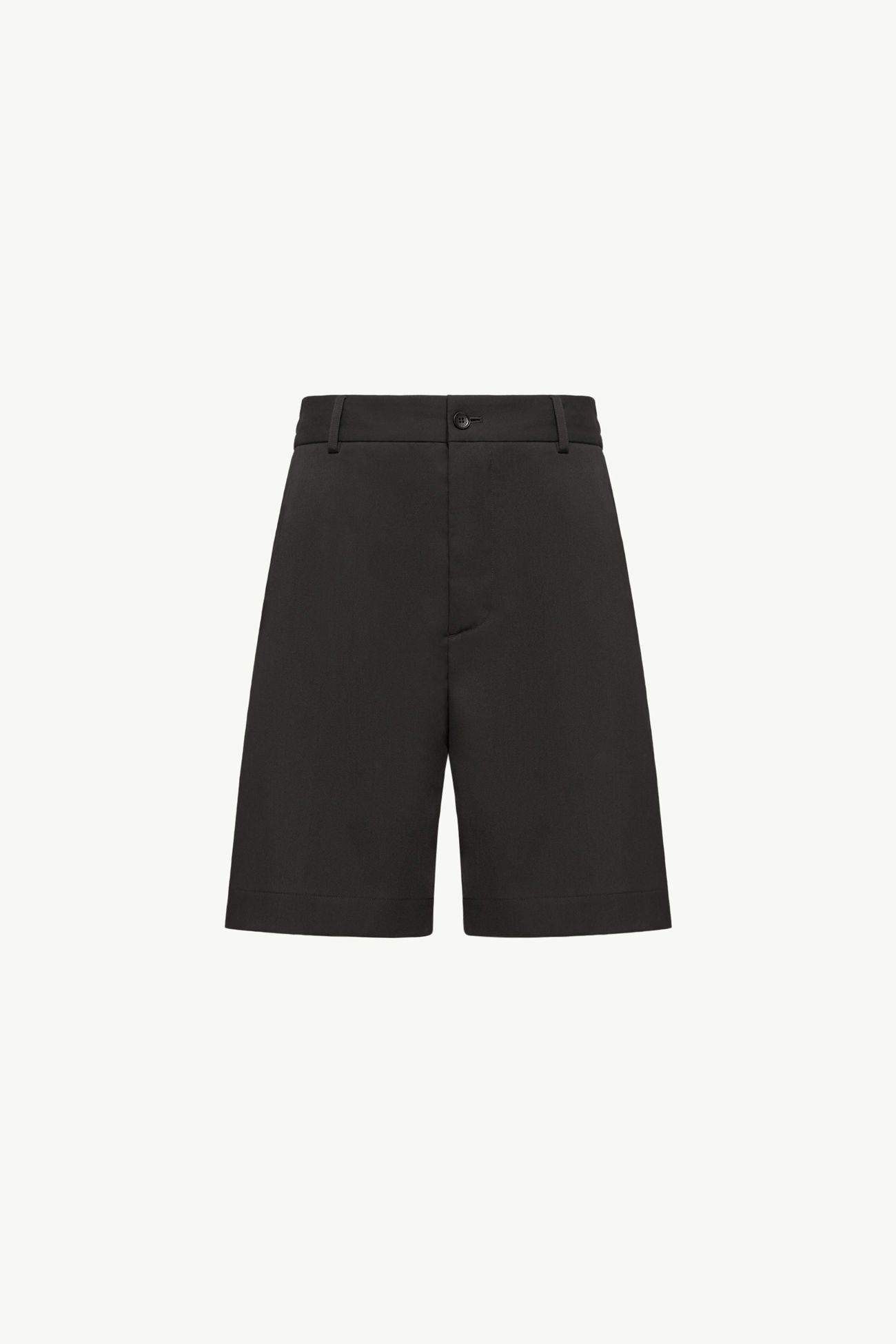Wool Blend Gabardine Bermuda Shorts Men Black Moncler 2