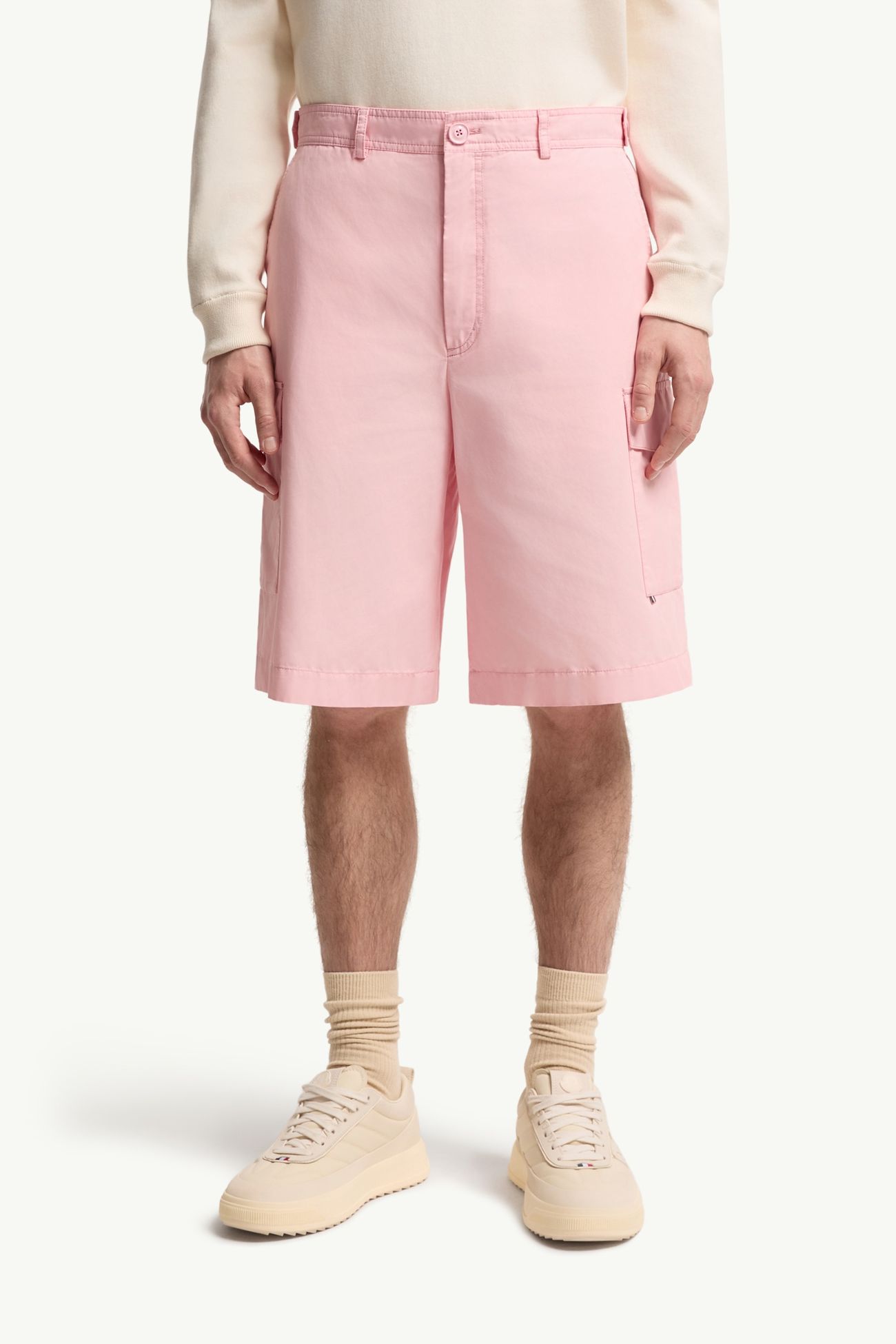 Shorts cargo in gabardine Uomo Rosa Moncler 3