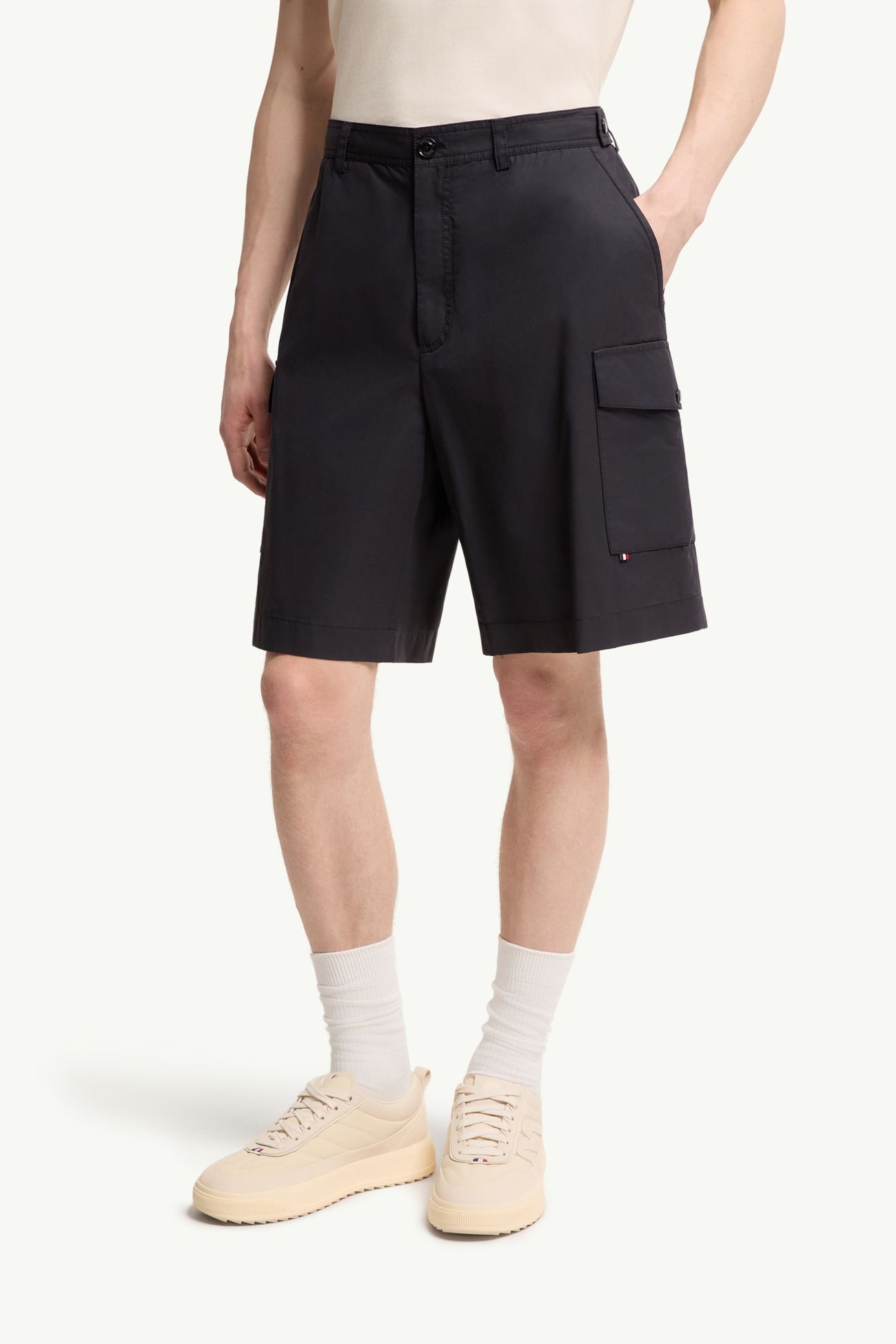 華達呢工裝短褲 男士 海軍藍色 Moncler 3