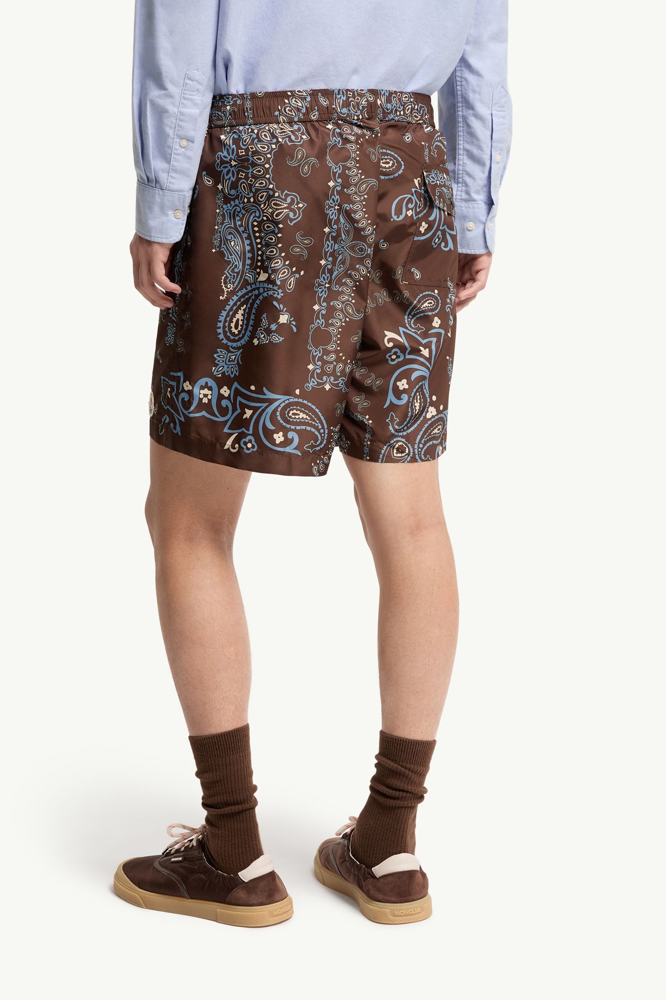 Shorts da bagno floreali Uomo Celeste & Marrone Moncler 4