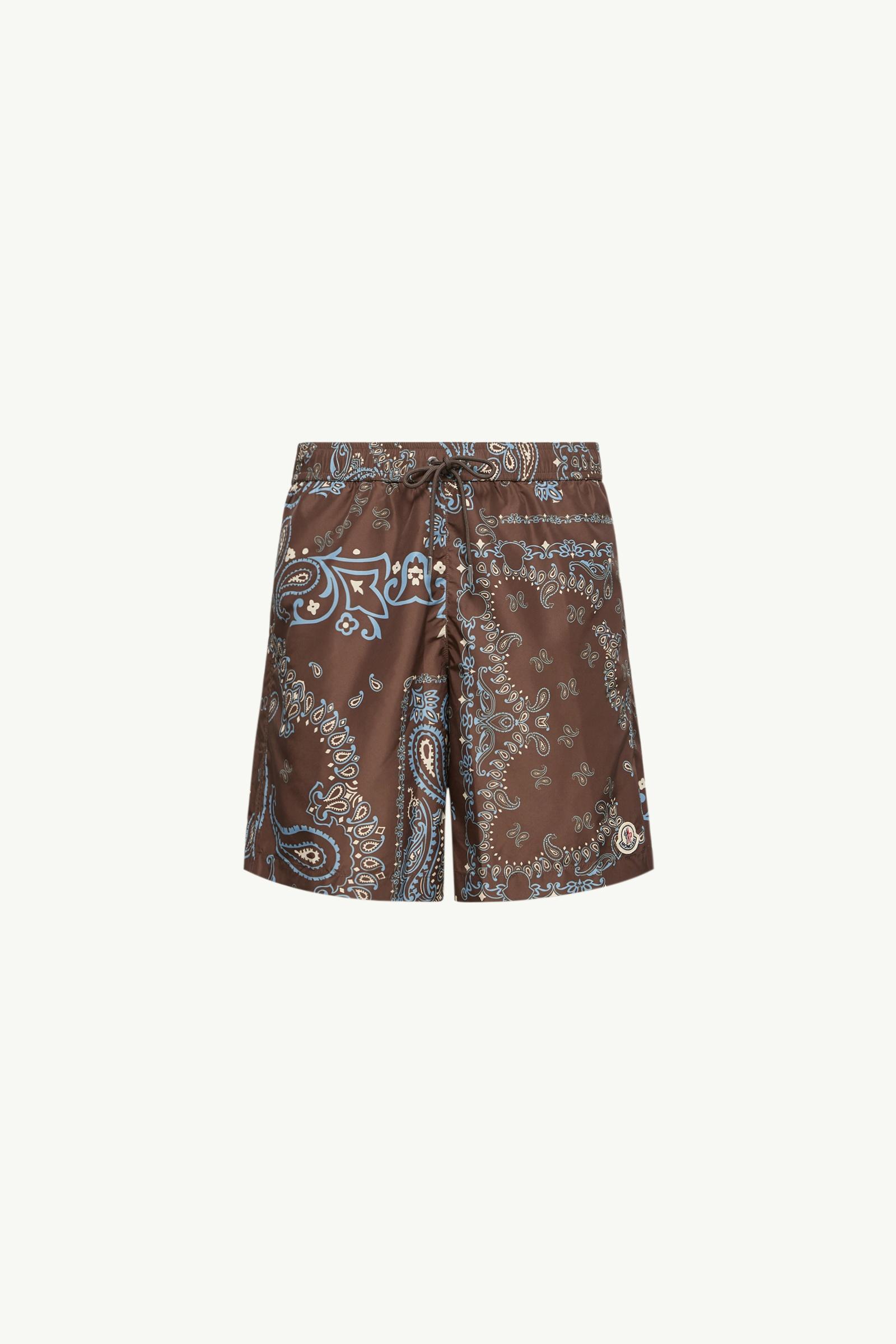 Floral Swim Shorts Men Light Blue & Brown Moncler, 1 of 0