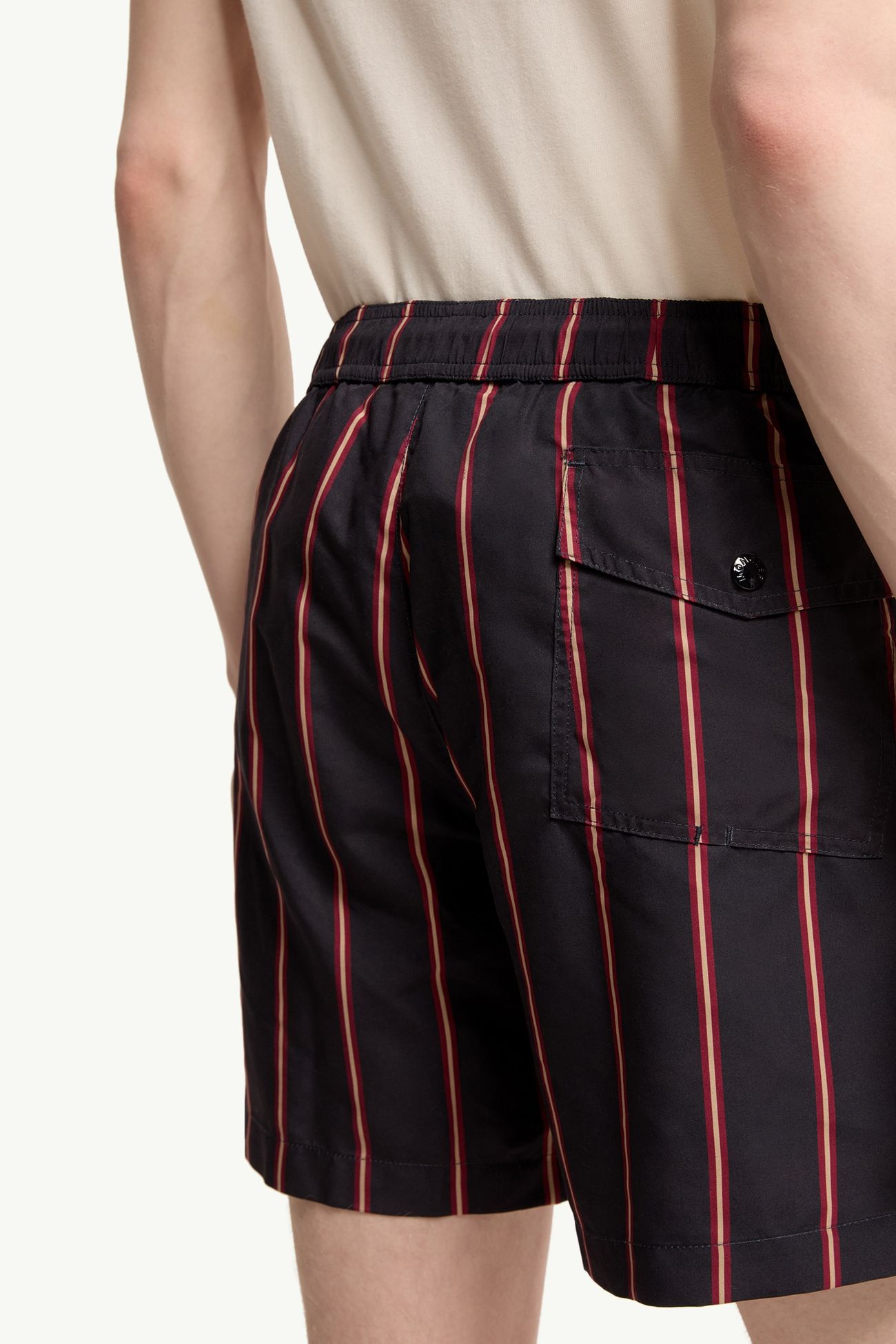 Gestreifte Badeshorts Herren Navyblau Moncler 5