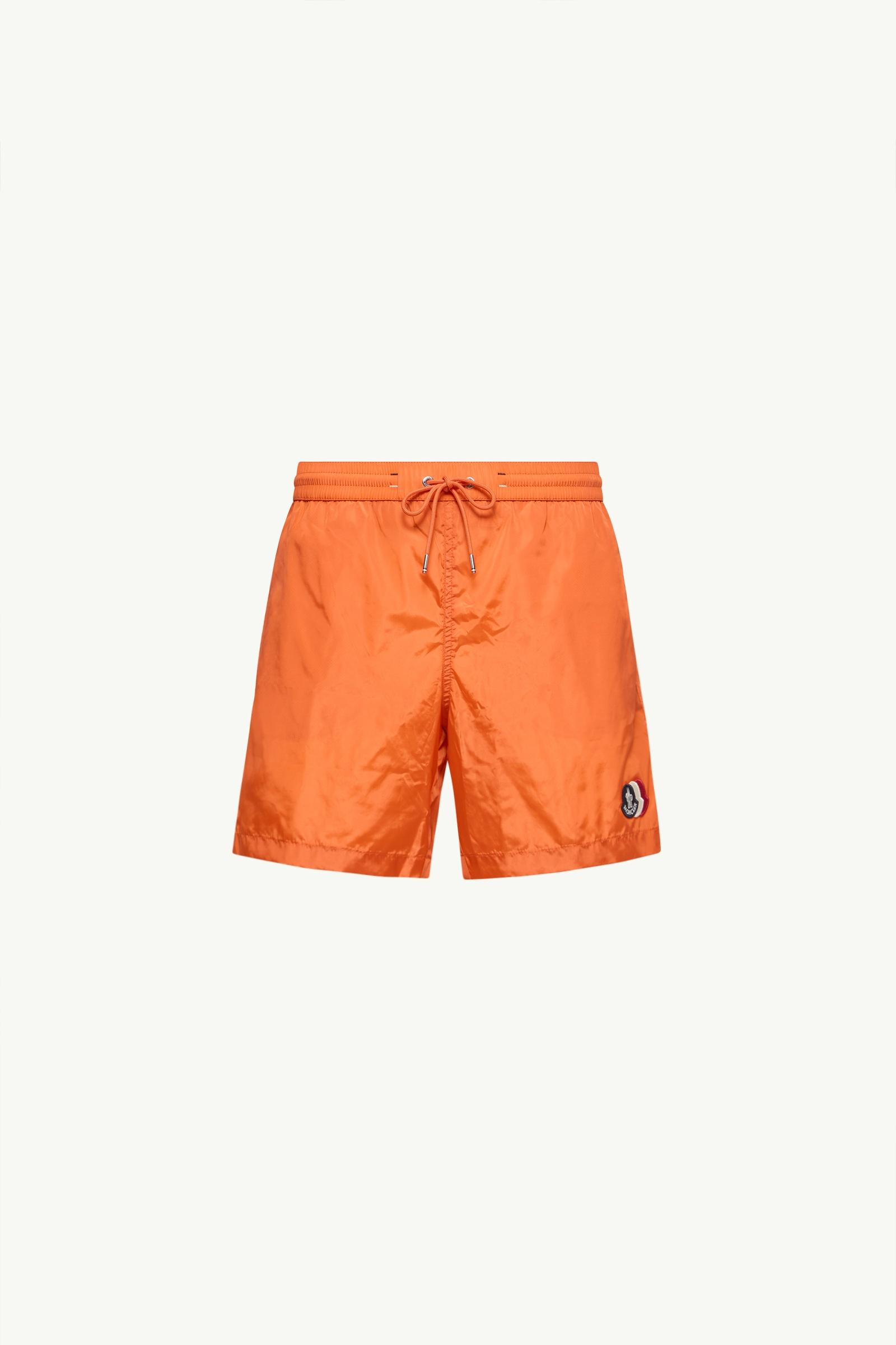 Orange Logo Swim Shorts - Swimwear for Men | Moncler US