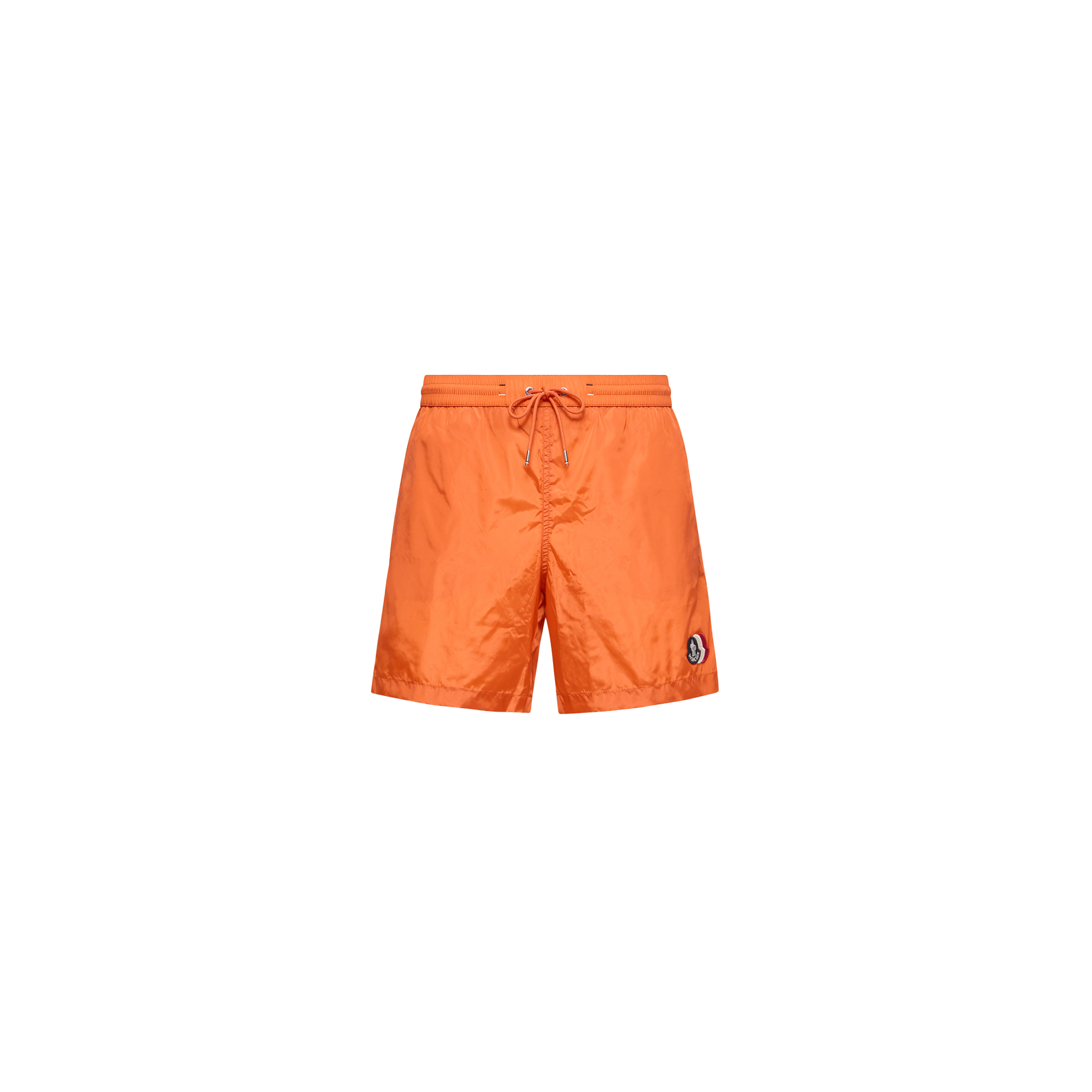 Moncler   Logo Swim Shorts for Men in Orange, Size: M