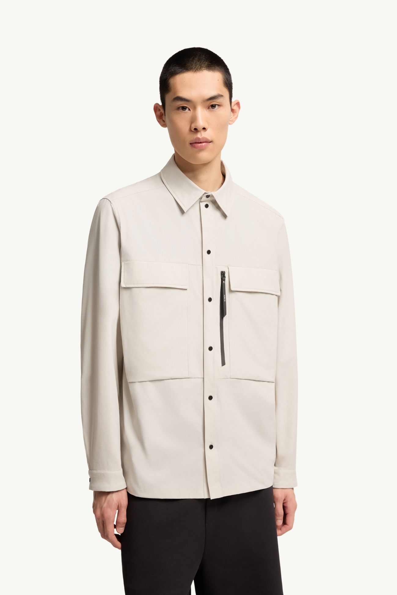 Giacca camicia con zip Uomo Bianco Avorio Moncler 3