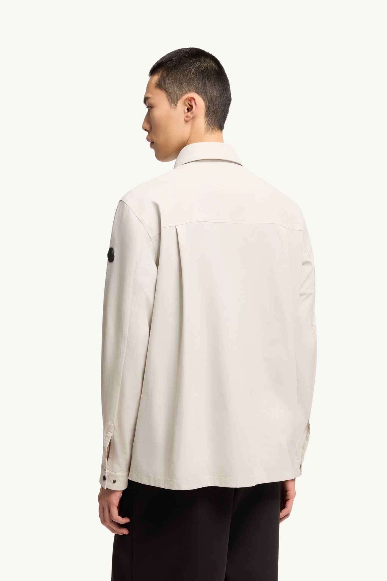 Chaqueta camisera con cremallera Hombre Blanco Marfil Moncler 4