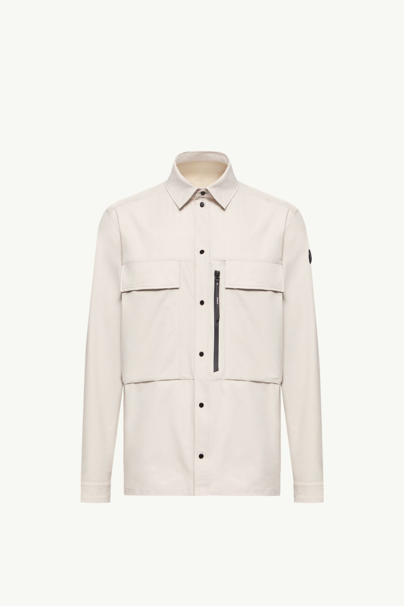 Zip-Up Shirt Jacket Men White Ivory Moncler 2