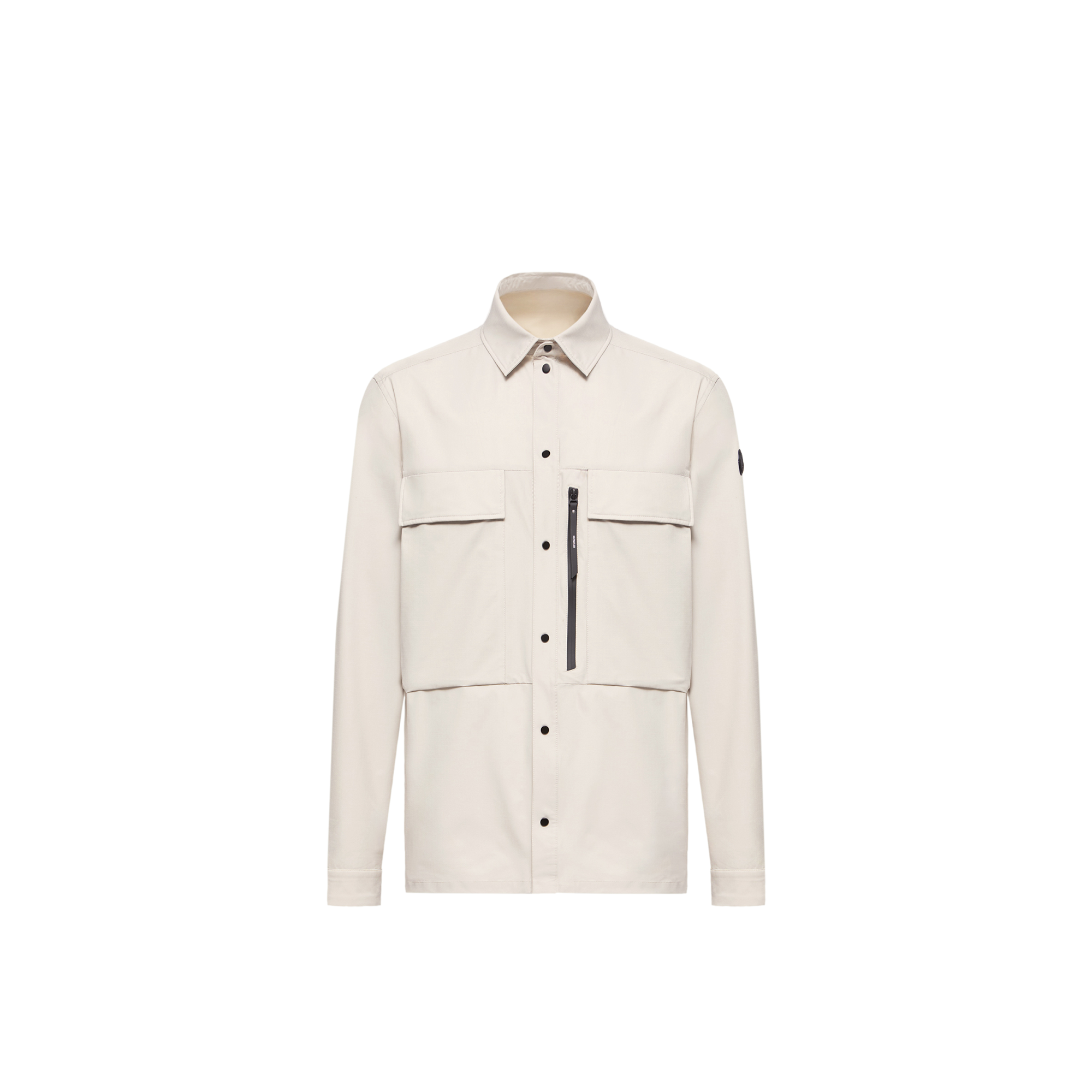 Moncler   Zip-Up Shirt Jacket for Men in White, Size: Xl