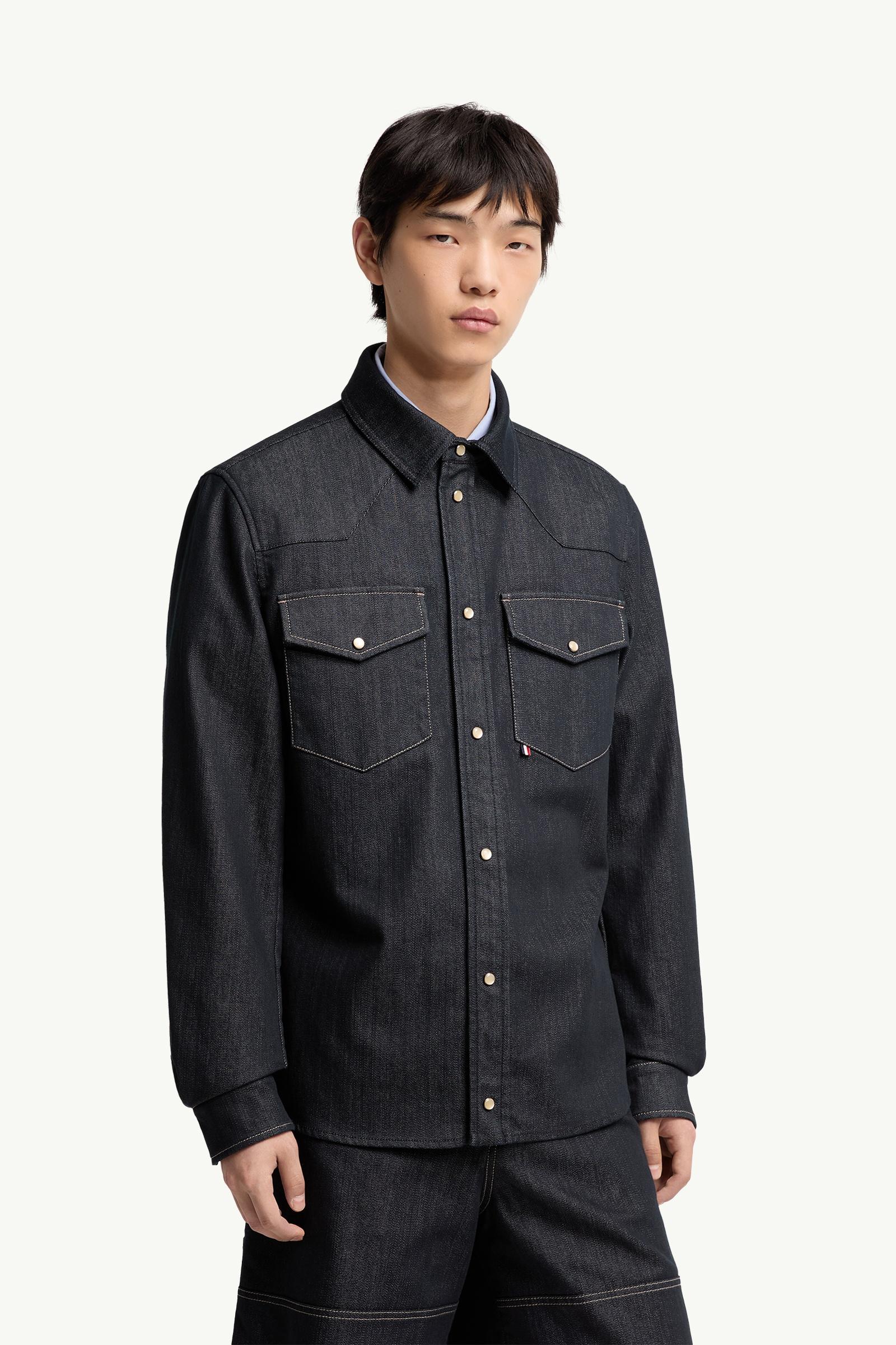 Denim Blue Denim Long Sleeve Shirt - Shirt Jackets for Men