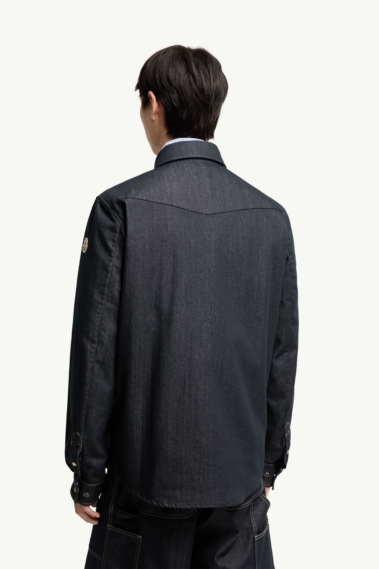 男士牛仔长袖衬衫式夹克外套 男士 丹宁蓝 Moncler 4