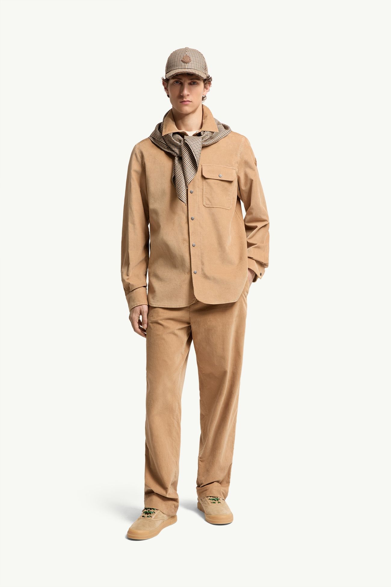燈芯絨恤衫式外套 男士 米色 Moncler 0