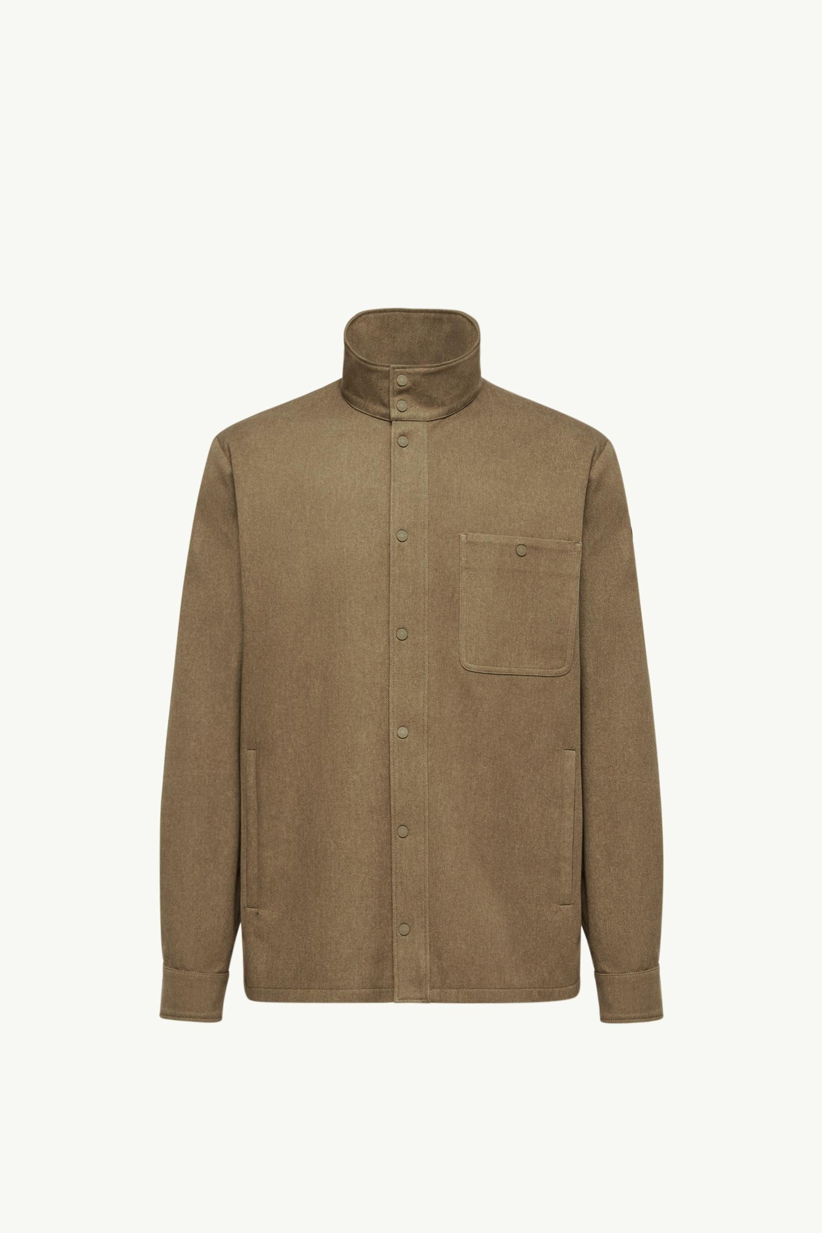 Leather Logo Cotton Jacket Men Olive Green Moncler, 1 of 0