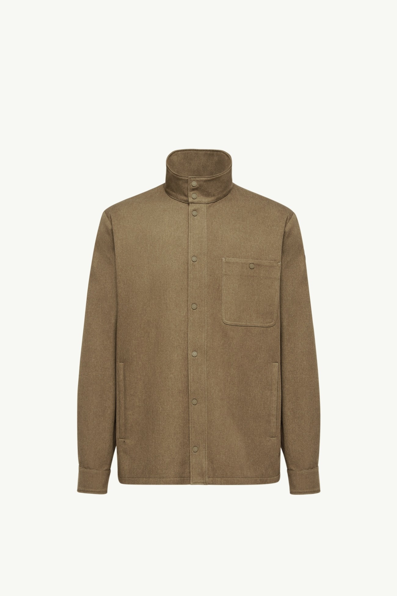 Veste en coton à logo en cuir Hommes Vert Olive Moncler 2
