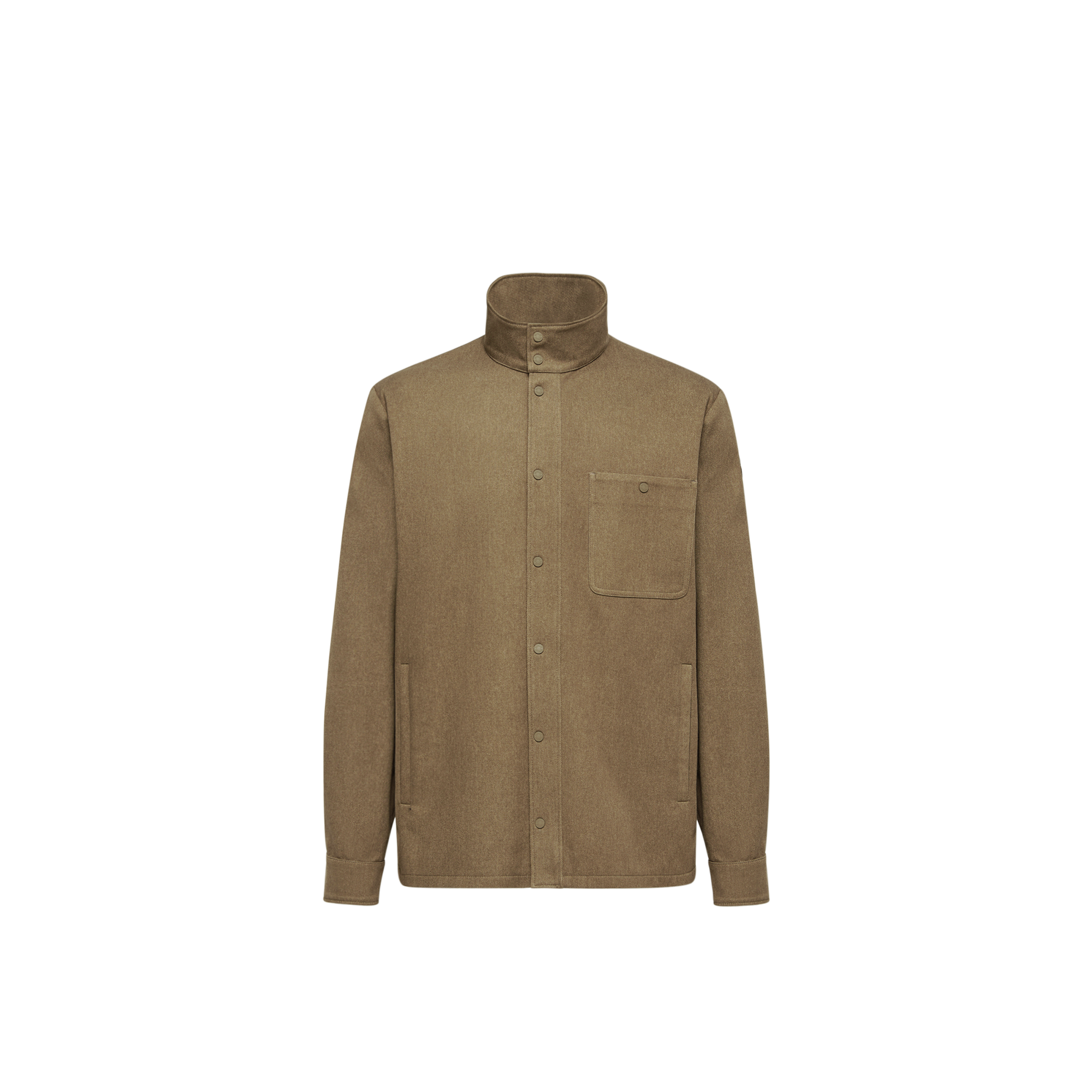 Moncler   Leather Logo Cotton Jacket for Men in Green, Size: L