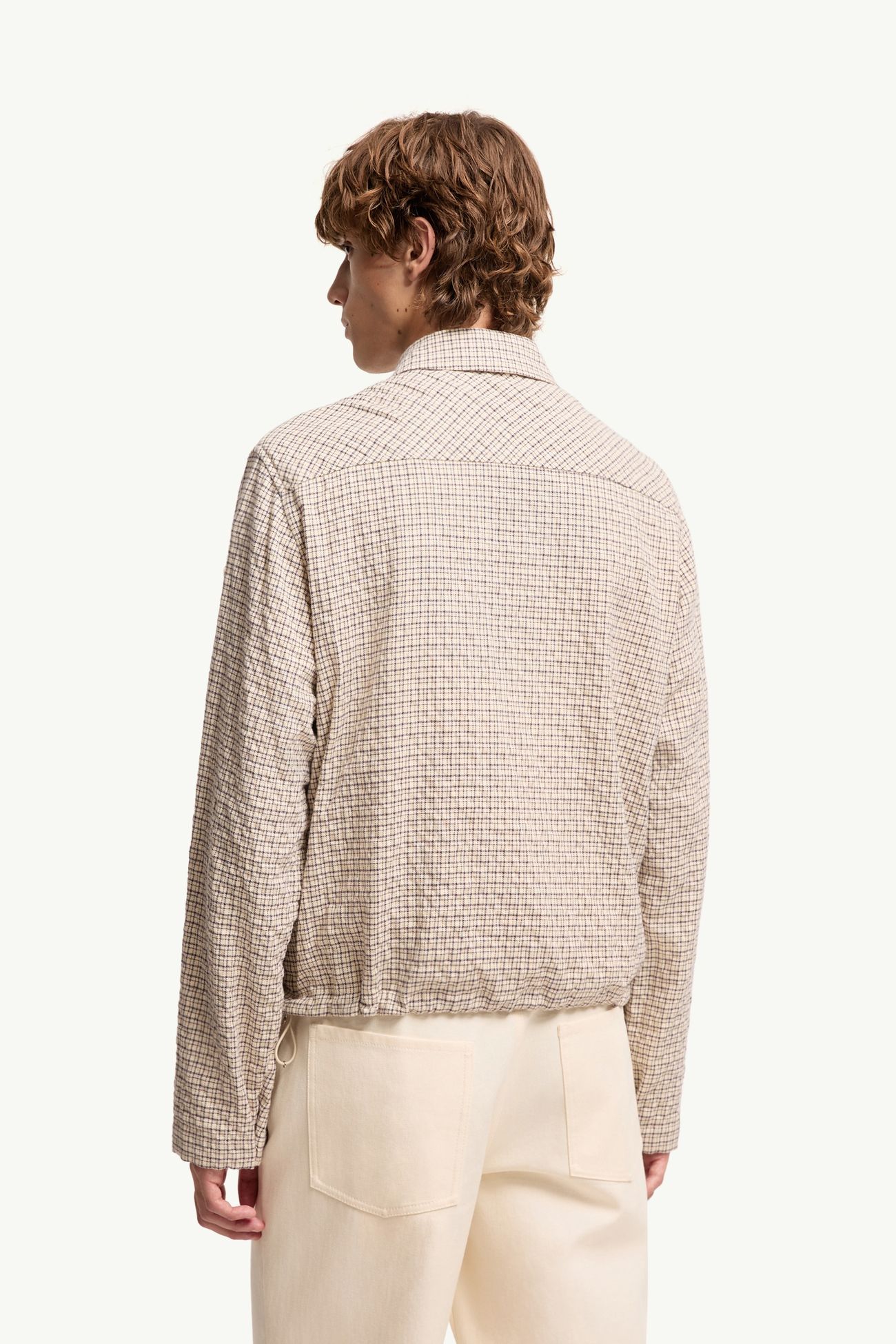 Hemdjacke aus Micro-Madras-Flanell Herren Weiß Moncler 4
