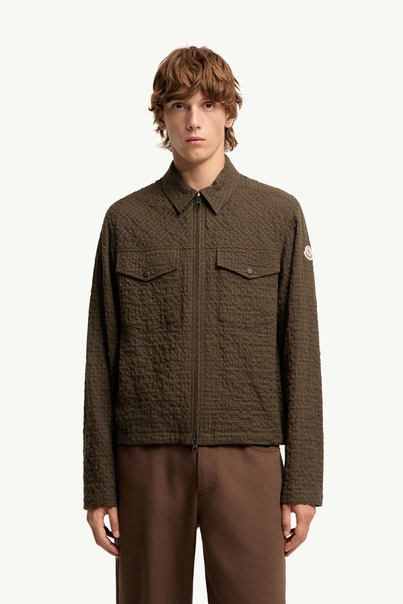 Surchemise en flanelle micro madras Hommes Marron Moncler 3