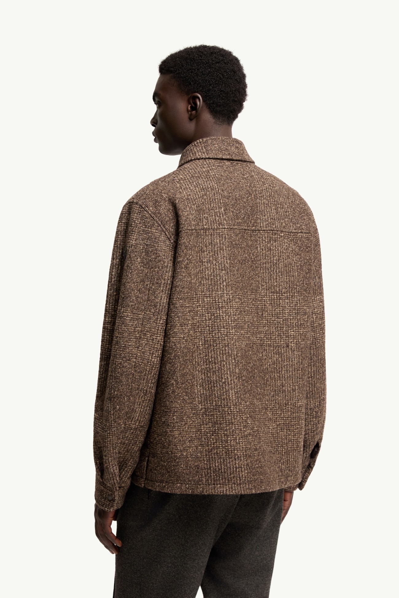 Chaqueta camisera de punto a cuadros Hombre Marrón Moncler 4