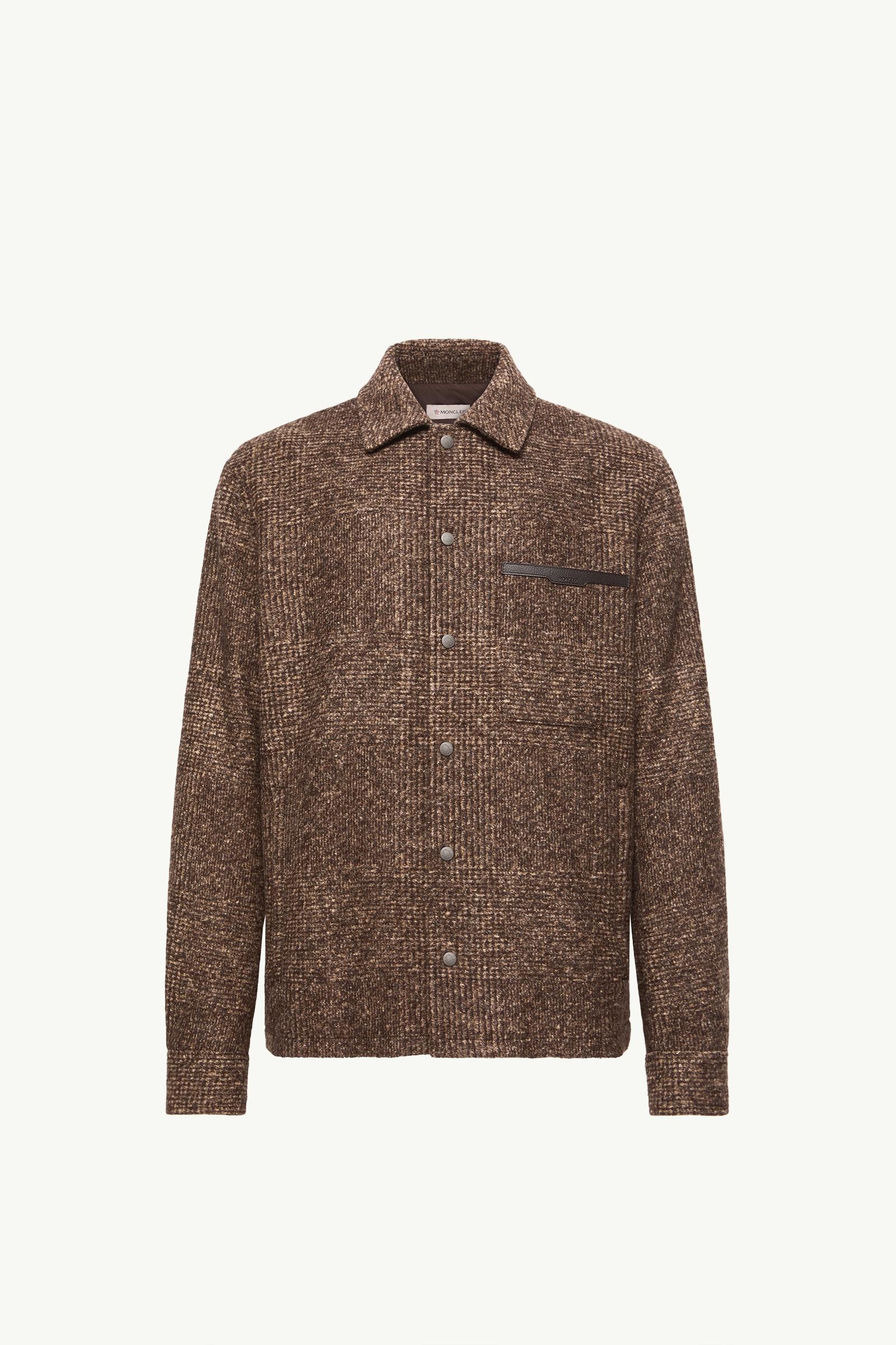 Check Jersey Shirt Jacket Men Brown Moncler, 1 of 0
