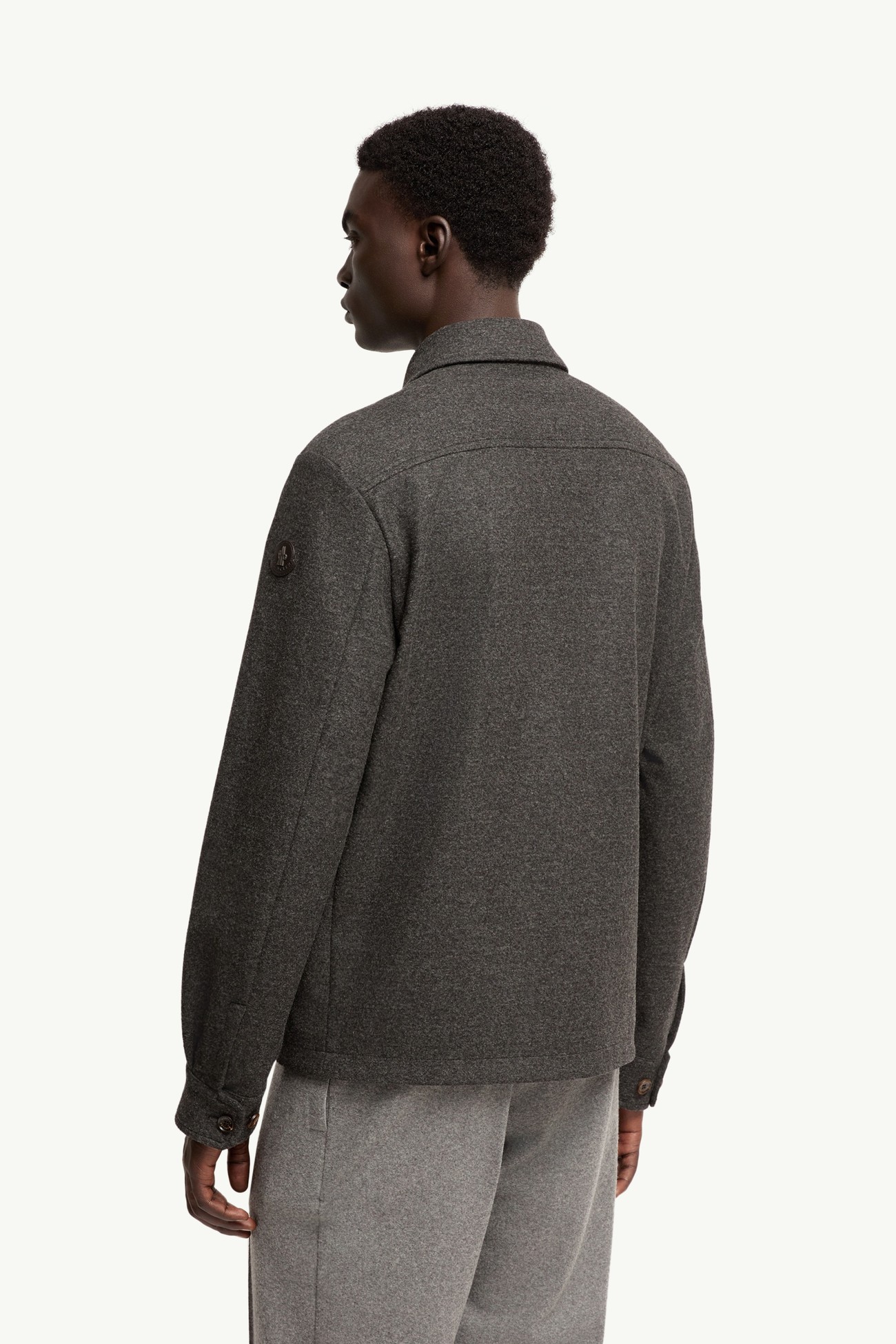 Giacca Camicia in Flanella Uomo Grigio Scuro Moncler 4