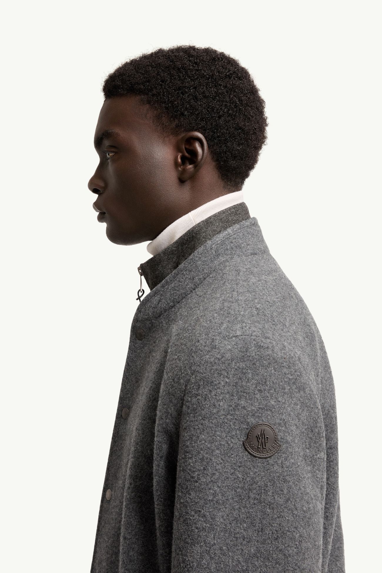 男士羊毛衬衫式夹克外套 男士 深灰色 Moncler 1