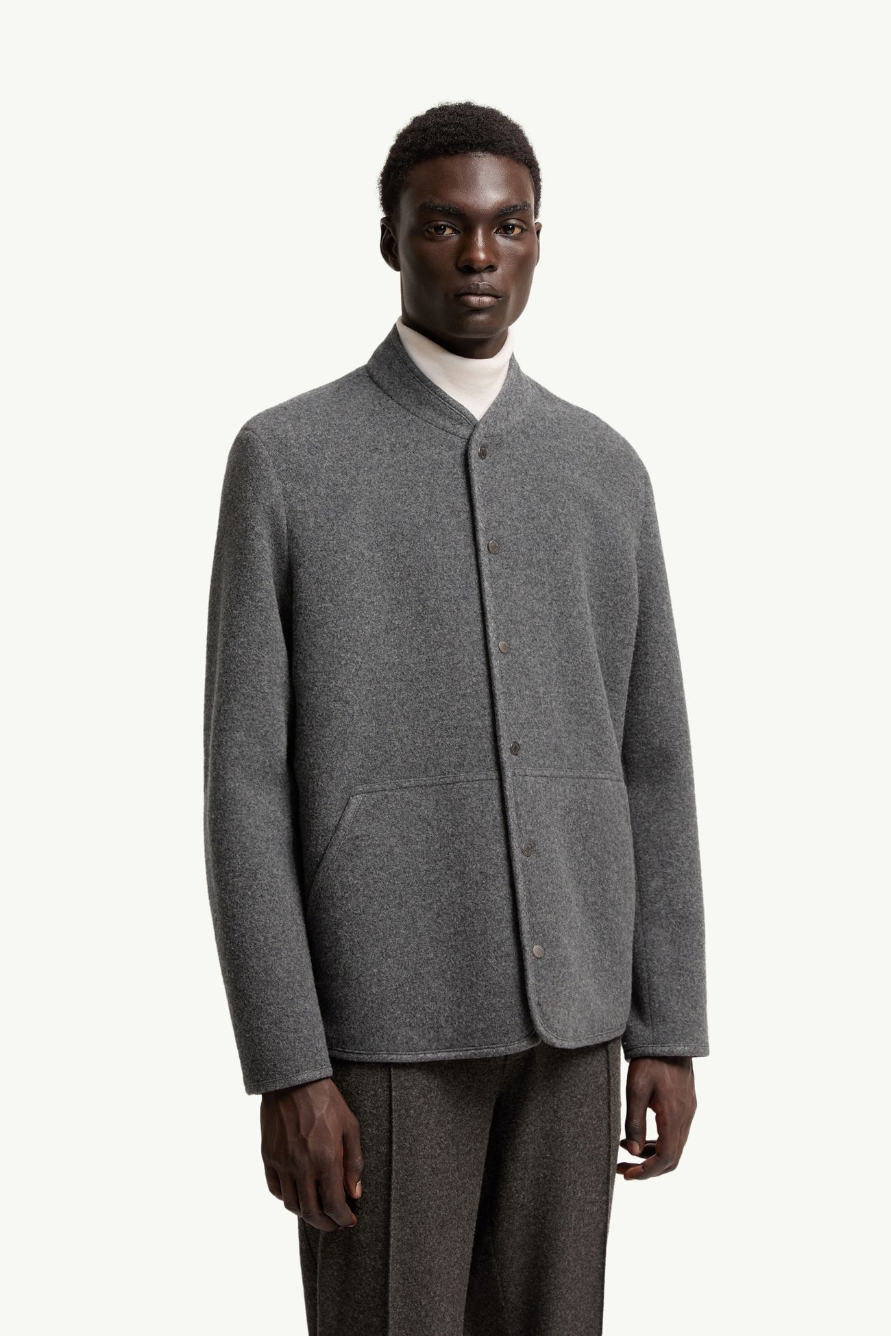 男士羊毛衬衫式夹克外套 男士 深灰色 Moncler 3