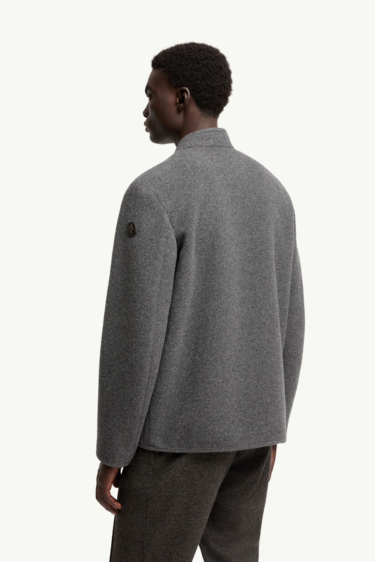 Wool Shirt Jacket Men Dark Gray Moncler 4