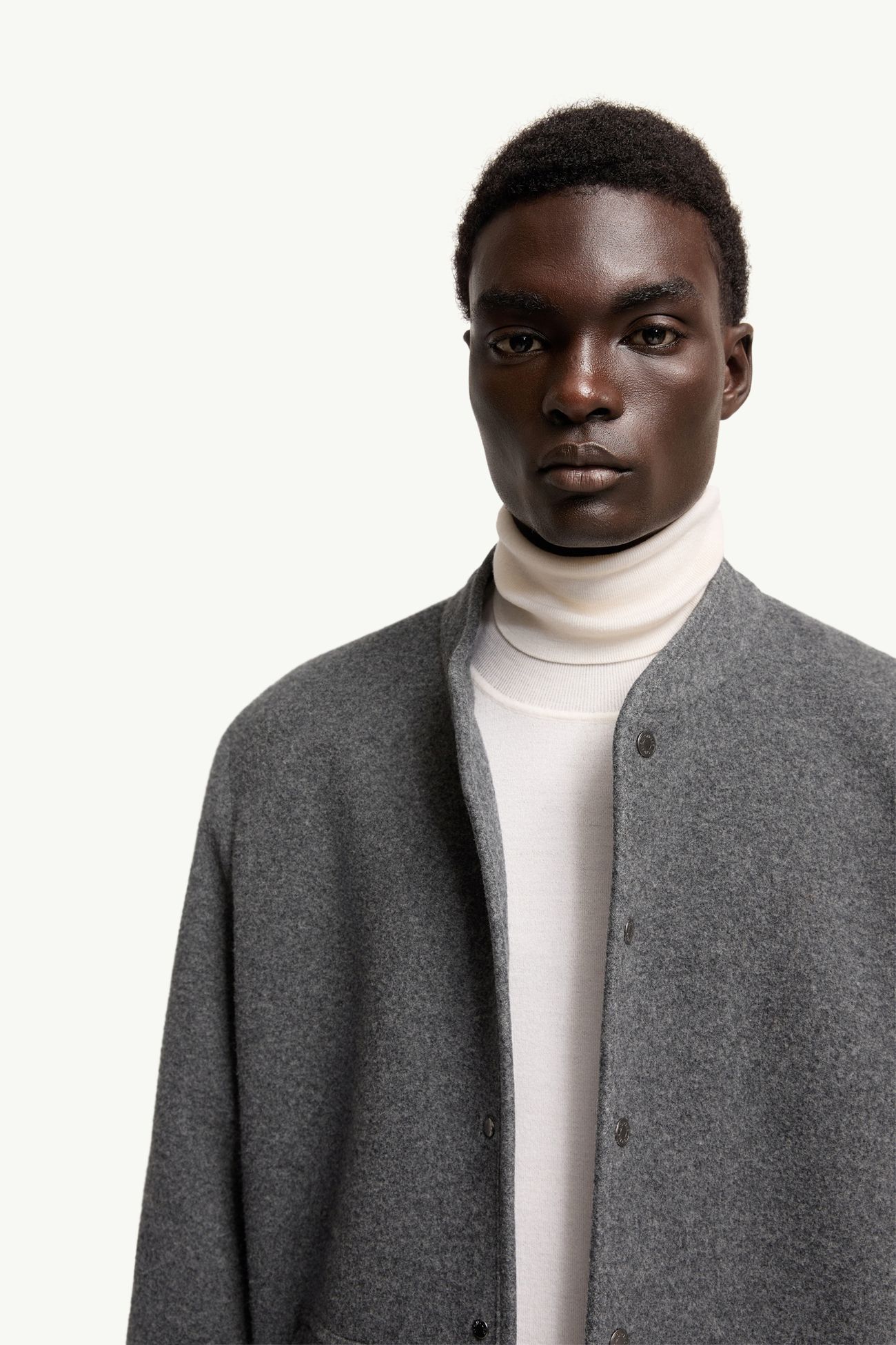 男士羊毛衬衫式夹克外套 男士 深灰色 Moncler 5