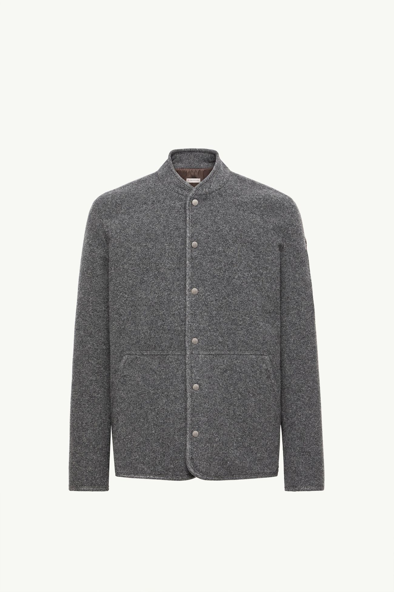 Wool Shirt Jacket Men Dark Gray Moncler 2