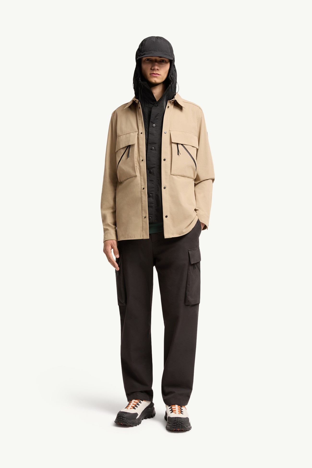 Hemd aus gebürsteter Baumwolle Herren Beige Moncler 0