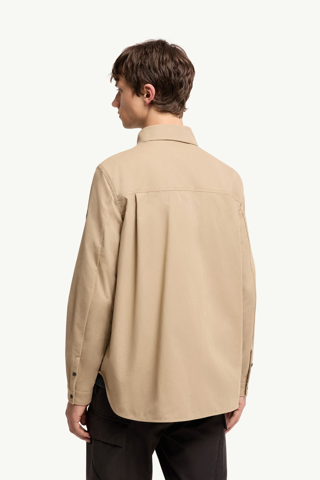 Camisa de algodón cepillado Hombre Beige Moncler 4