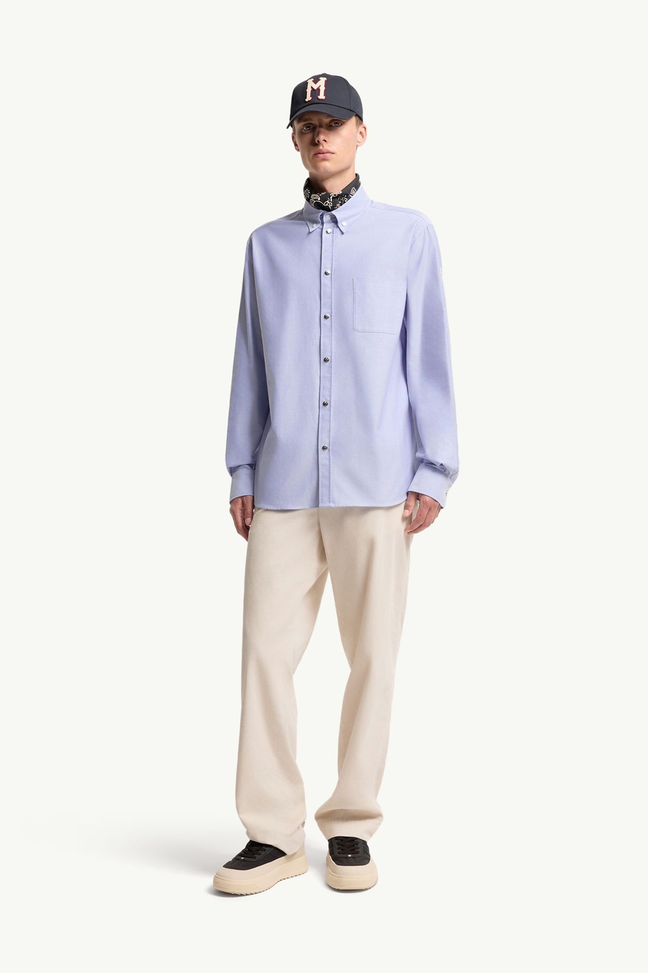 Hemd aus Baumwolle Herren Hellblau Moncler 0
