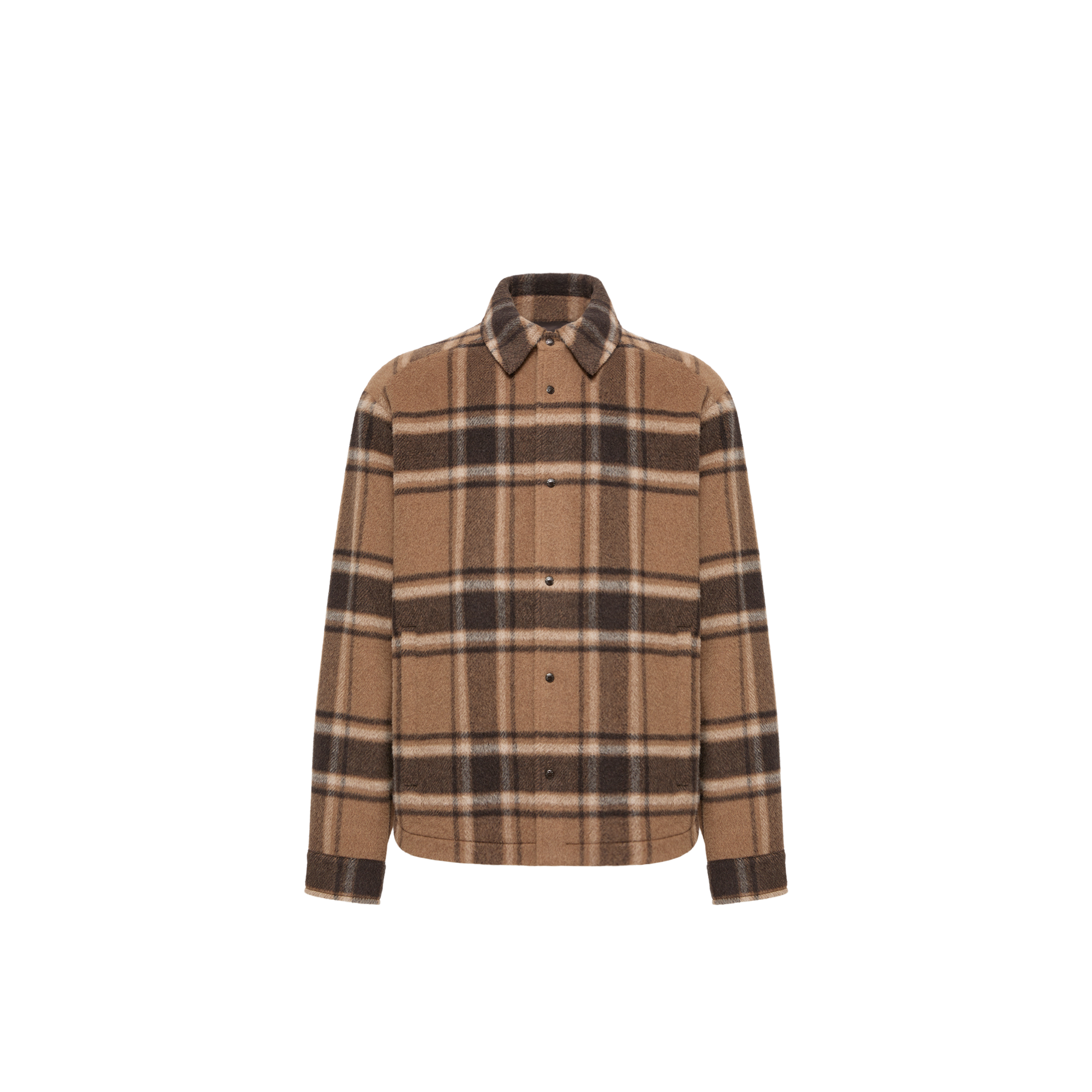 Moncler Check Wool Shirt Jacket Men da Size: M