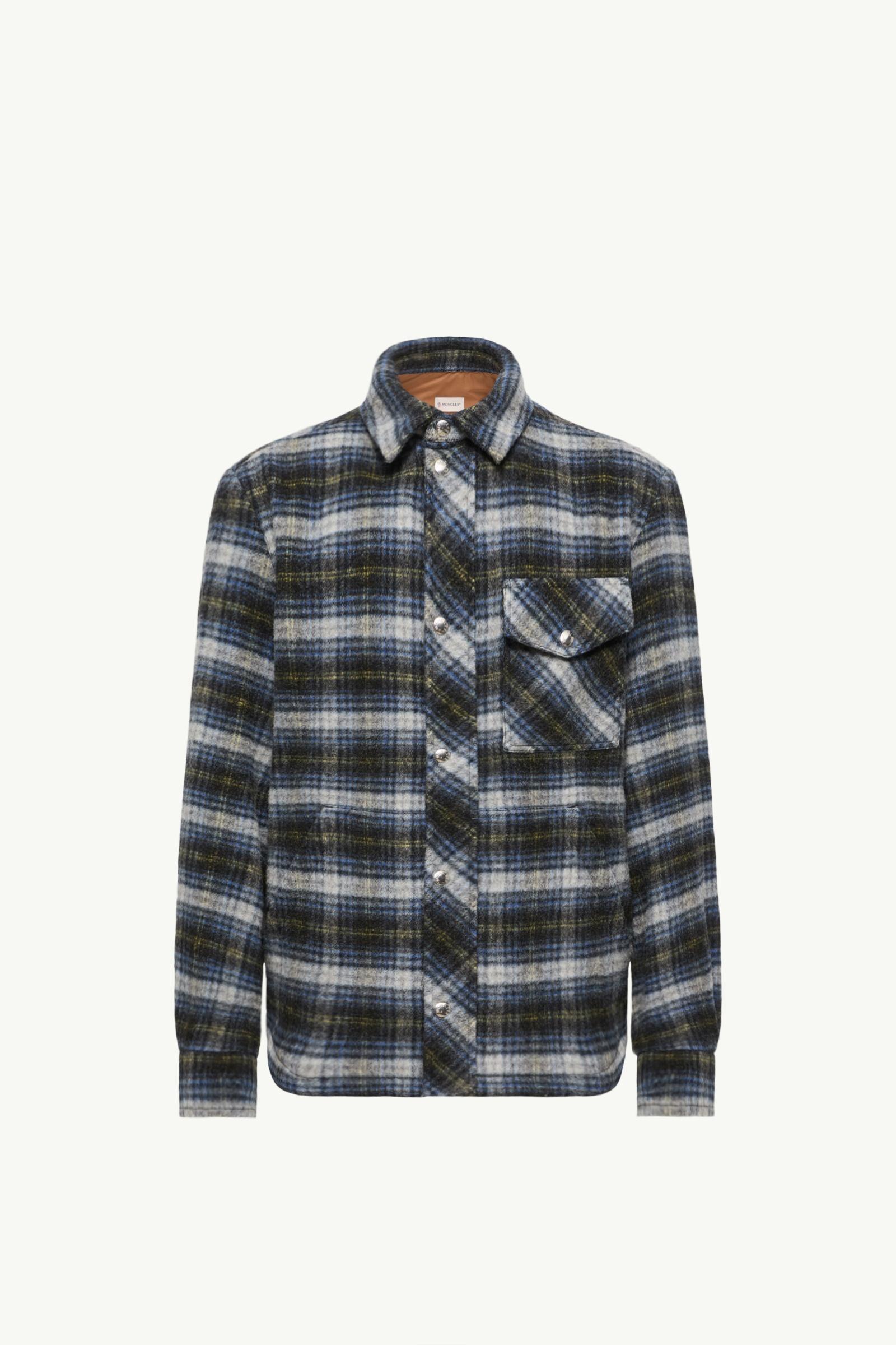 Check Wool Shirt Jacket Men Black Moncler, 1 of 0