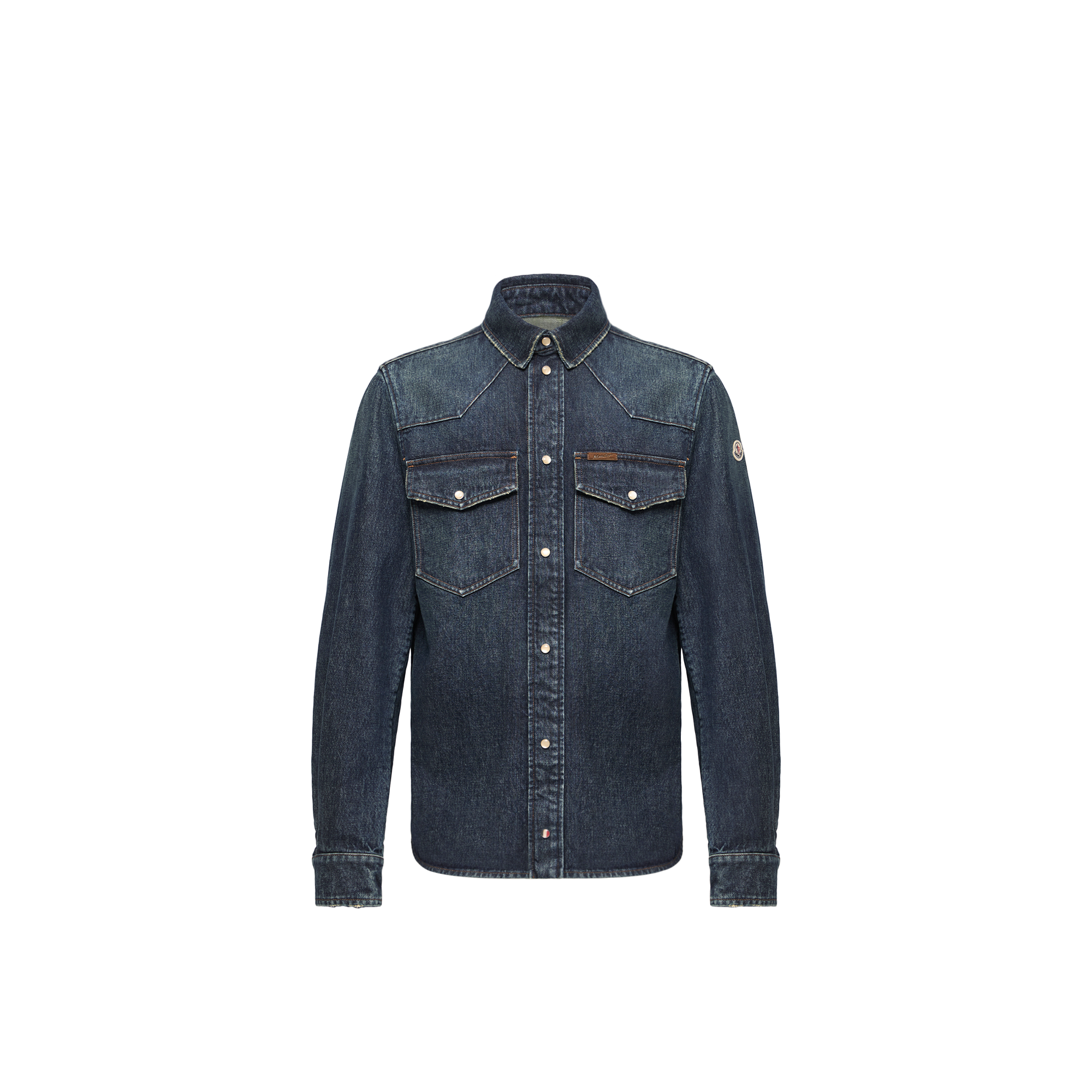 Moncler Uomo Blu - Giacca Camicia In Denim - Shirts - S - Immagine 2