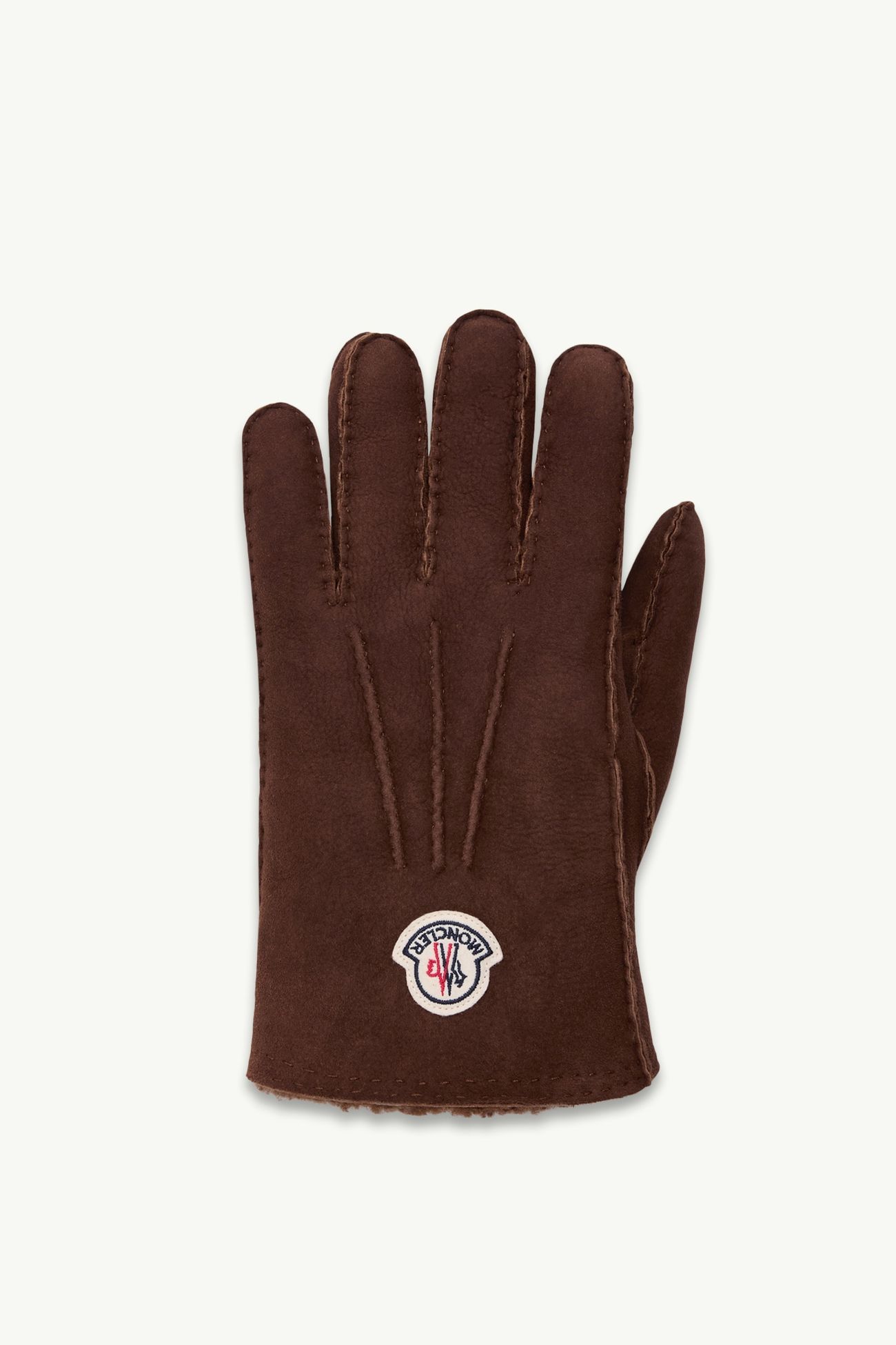 Gants en cuir Hommes Marron Moncler 0