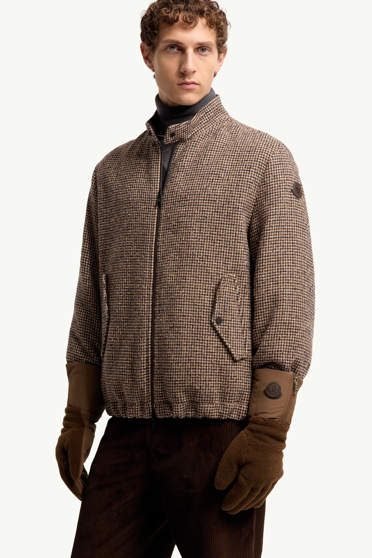 Teddy  Gloves Men Brown Moncler 1