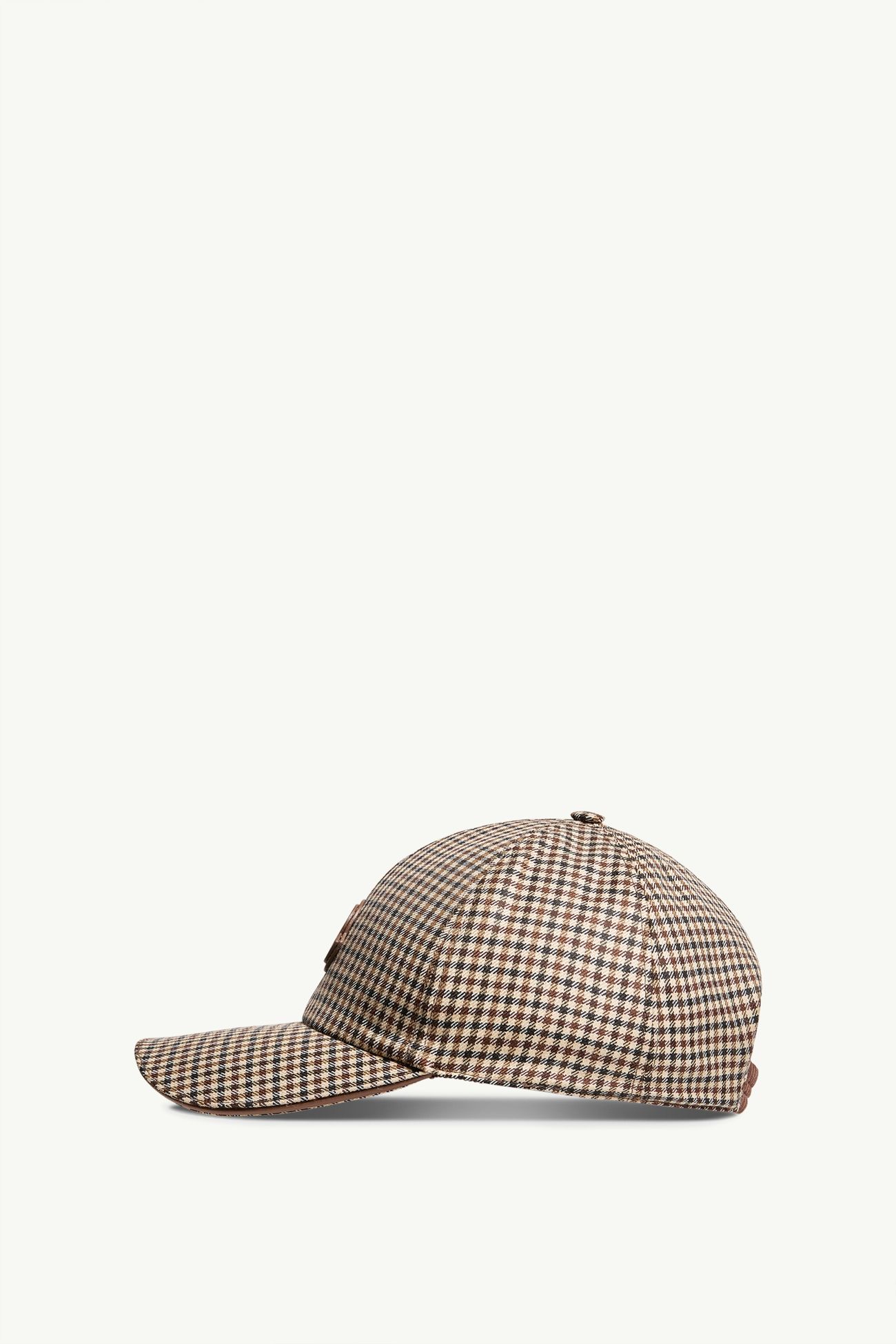 格紋羊毛棒球帽 男士 米色和黑色 Moncler 2