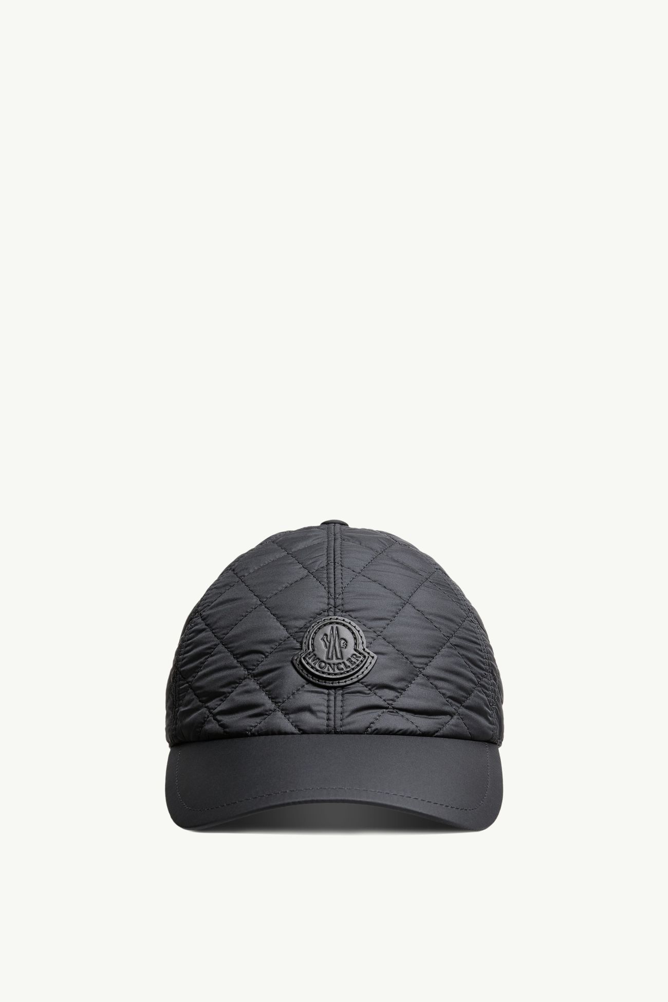 Diamond-Quilted Baseball Cap Hommes Noir Moncler 0