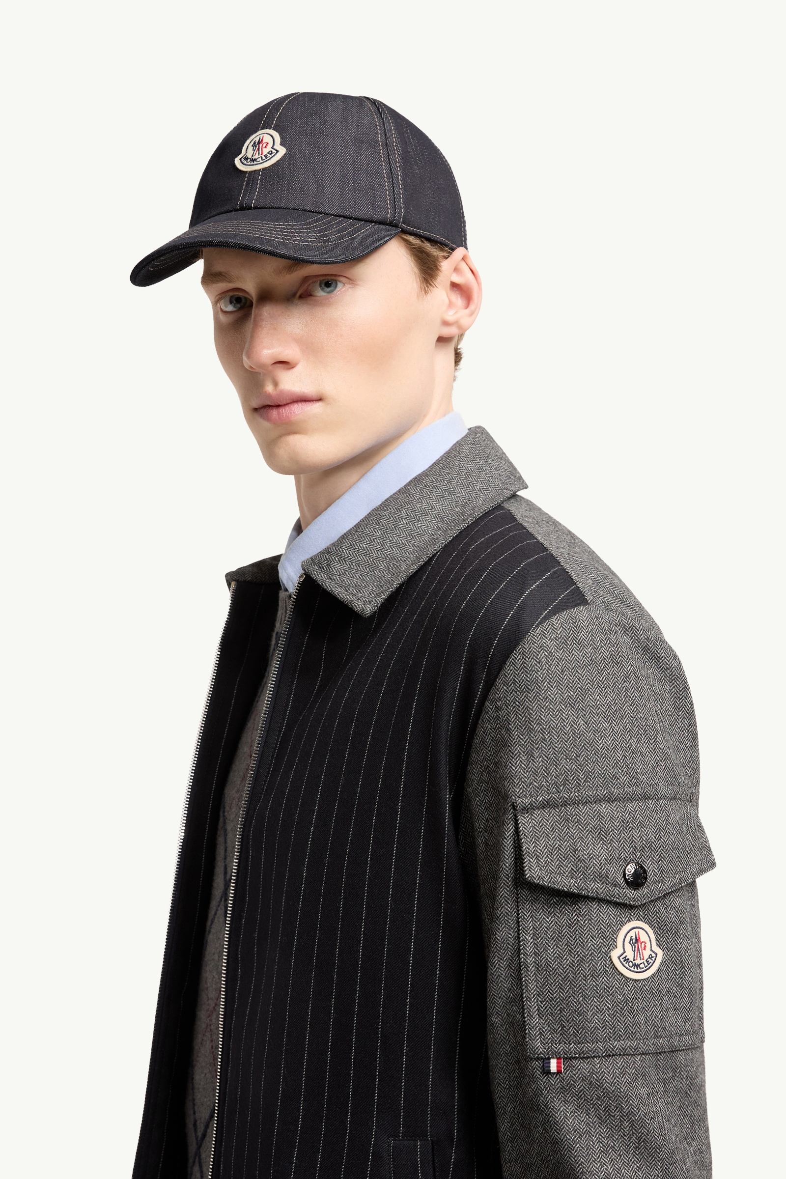Denim Blue Denim Baseball Cap - Hats & Beanies for Men | Moncler US