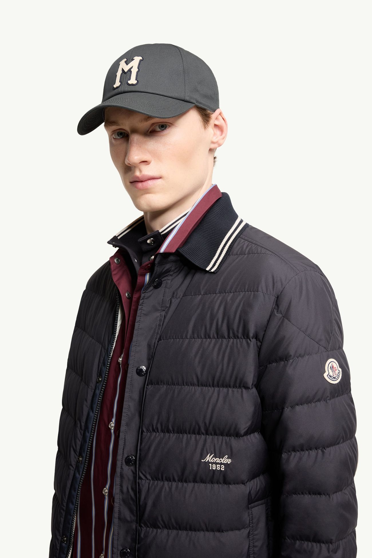 Baseballkappe aus Baumwollgabardine Herren Grau Moncler 1