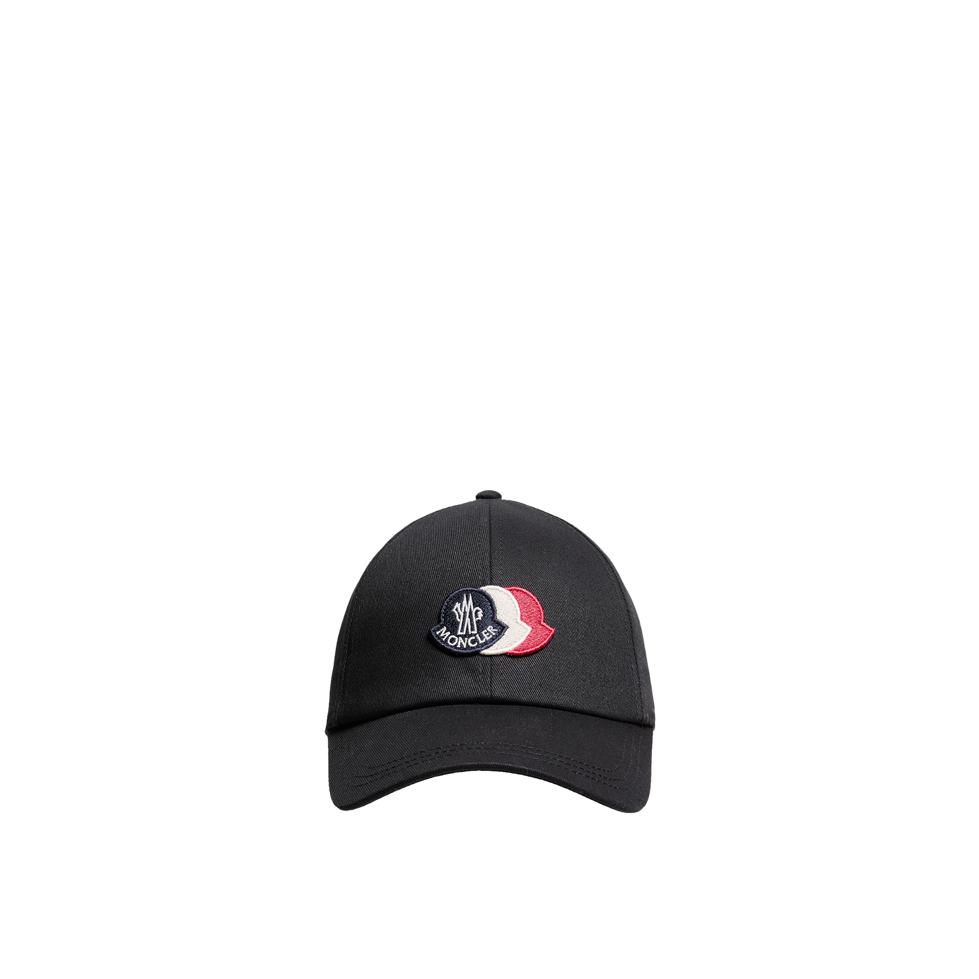 Moncler Unisex Black Tri Logo Baseball Cap ( - One Size) - Size One Size - Image 4
