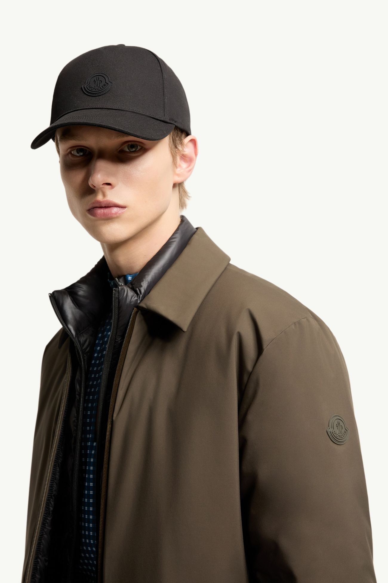 Casquette en gabardine de coton Hommes Noir Moncler 1