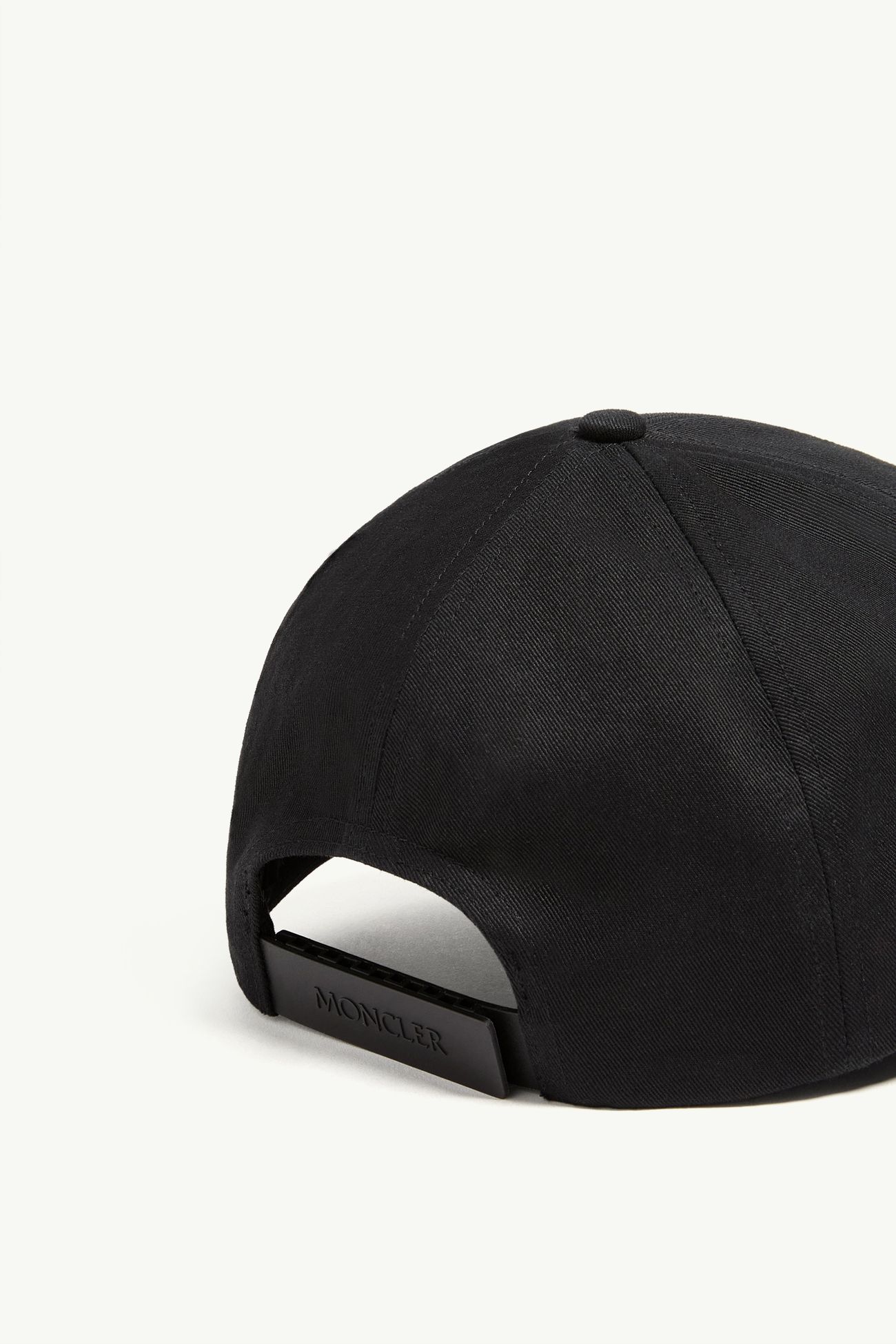Cotton Gabardine Baseball Cap Men Black Moncler 3