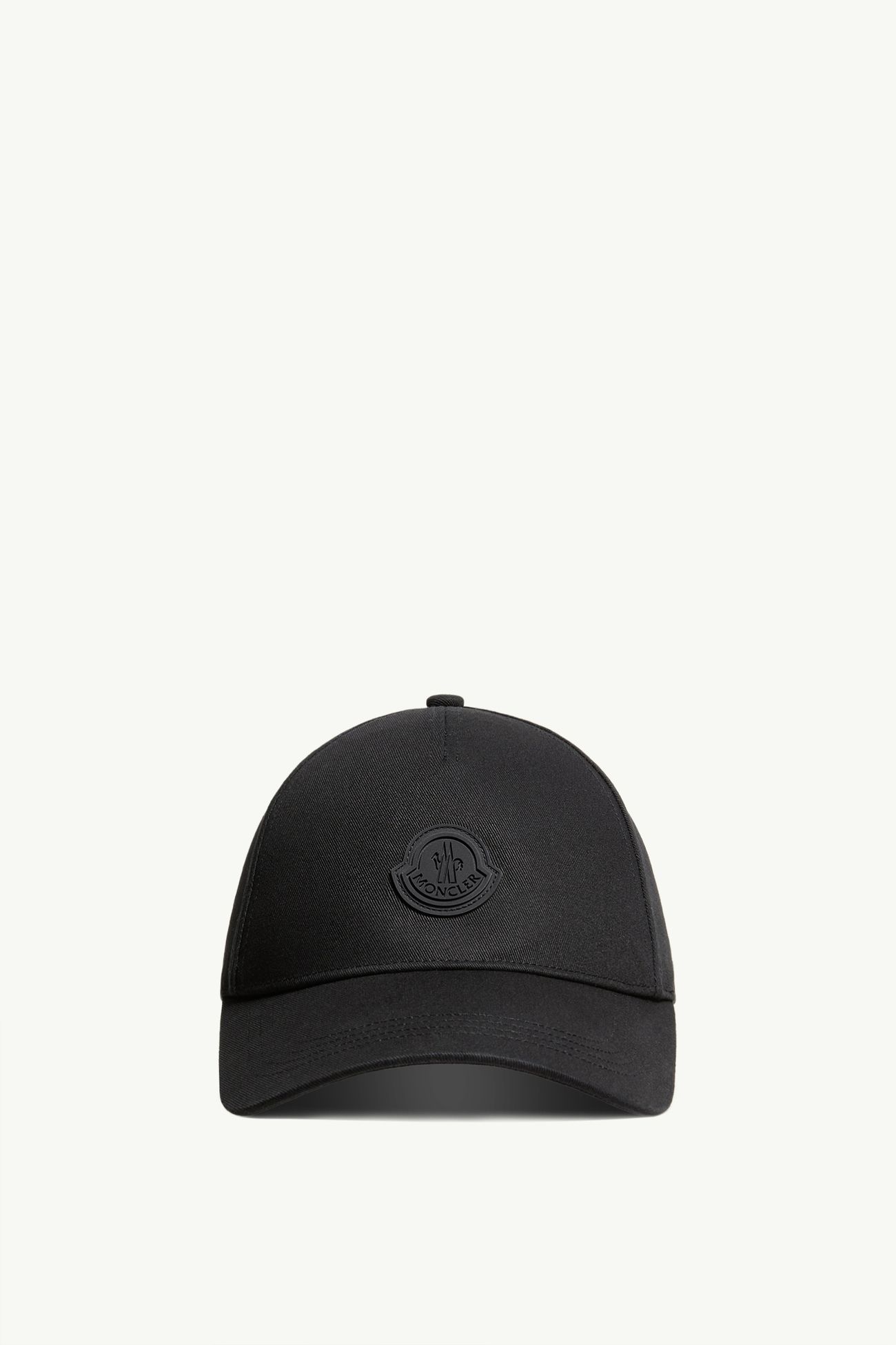 Cotton Gabardine Baseball Cap Men Black Moncler 0