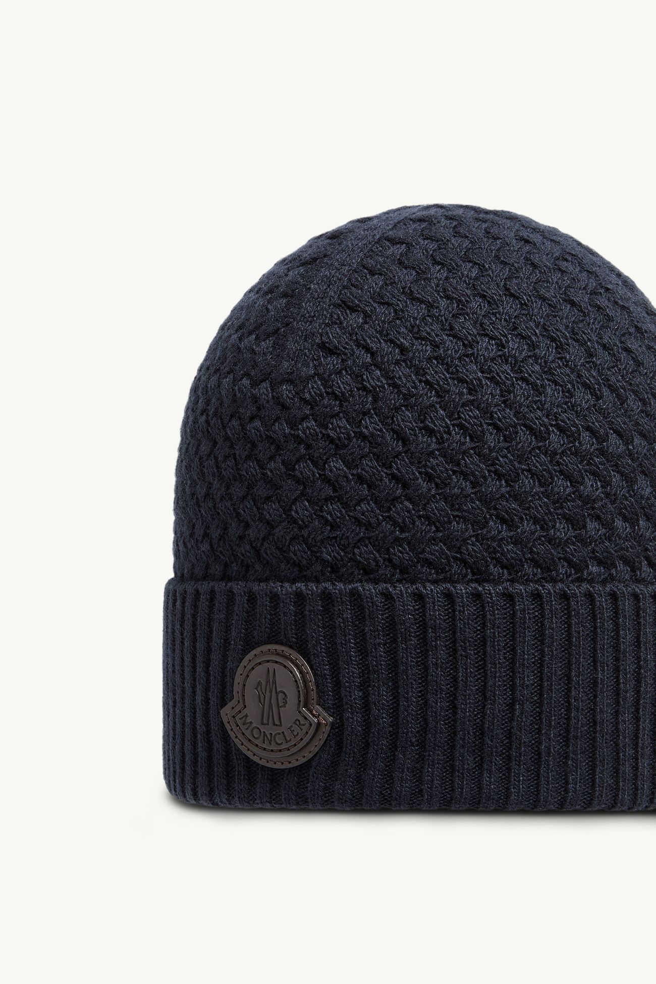 캐시미어 혼방 비니 남성 네이비 블루 Moncler 2