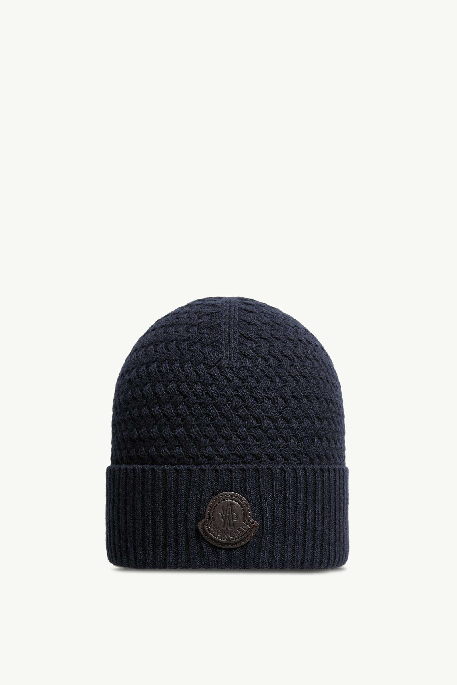 Cashmere Blend Beanie Men Navy Blue Moncler, 1 of 0
