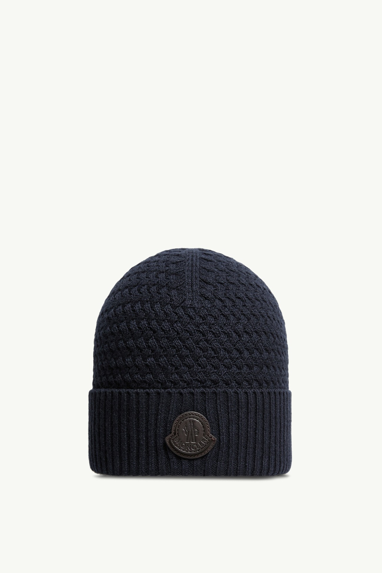 Cashmere Blend Beanie Men Navy Blue Moncler 0