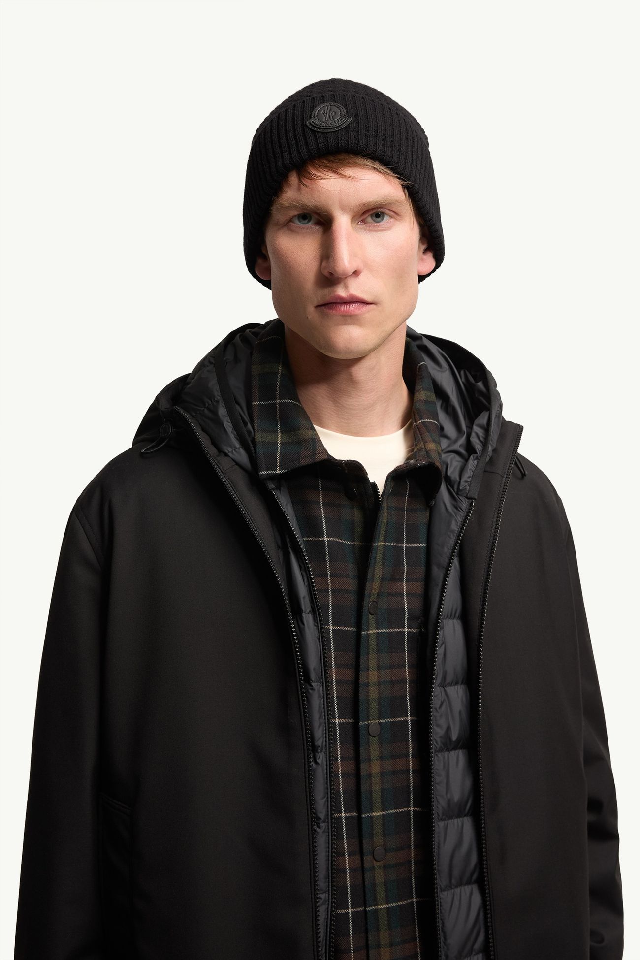 羊絨混紡冷帽 男士 黑色 Moncler 1